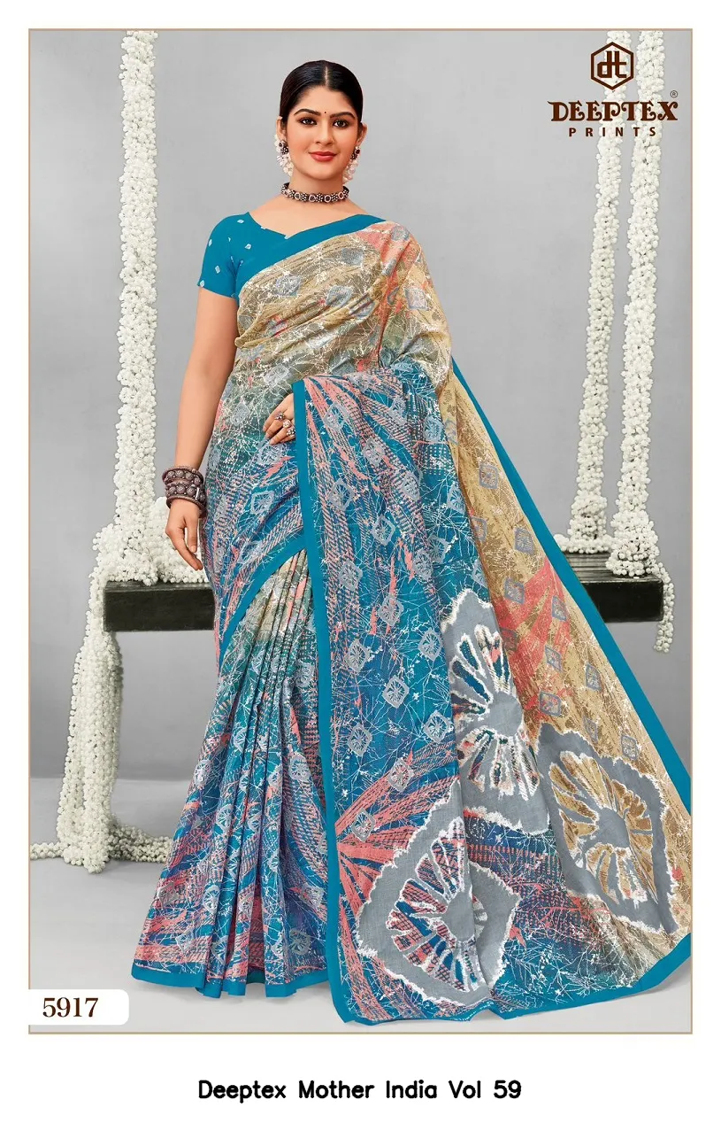 Deeptex Mother India Vol 59 — Cotton Sarees Wholesale, Deeptex Prints wholesale from Surat - Gallery Image 19
