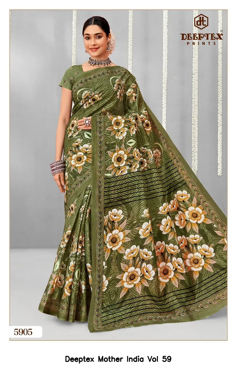 Deeptex Mother India Vol 59 — Cotton Sarees Wholesale, Deeptex Prints wholesale from Surat - Gallery Image 2