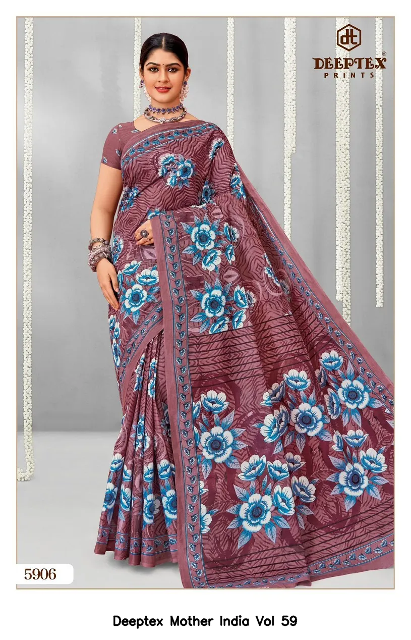 Deeptex Mother India Vol 59 — Cotton Sarees Wholesale, Deeptex Prints wholesale from Surat - Gallery Image 21