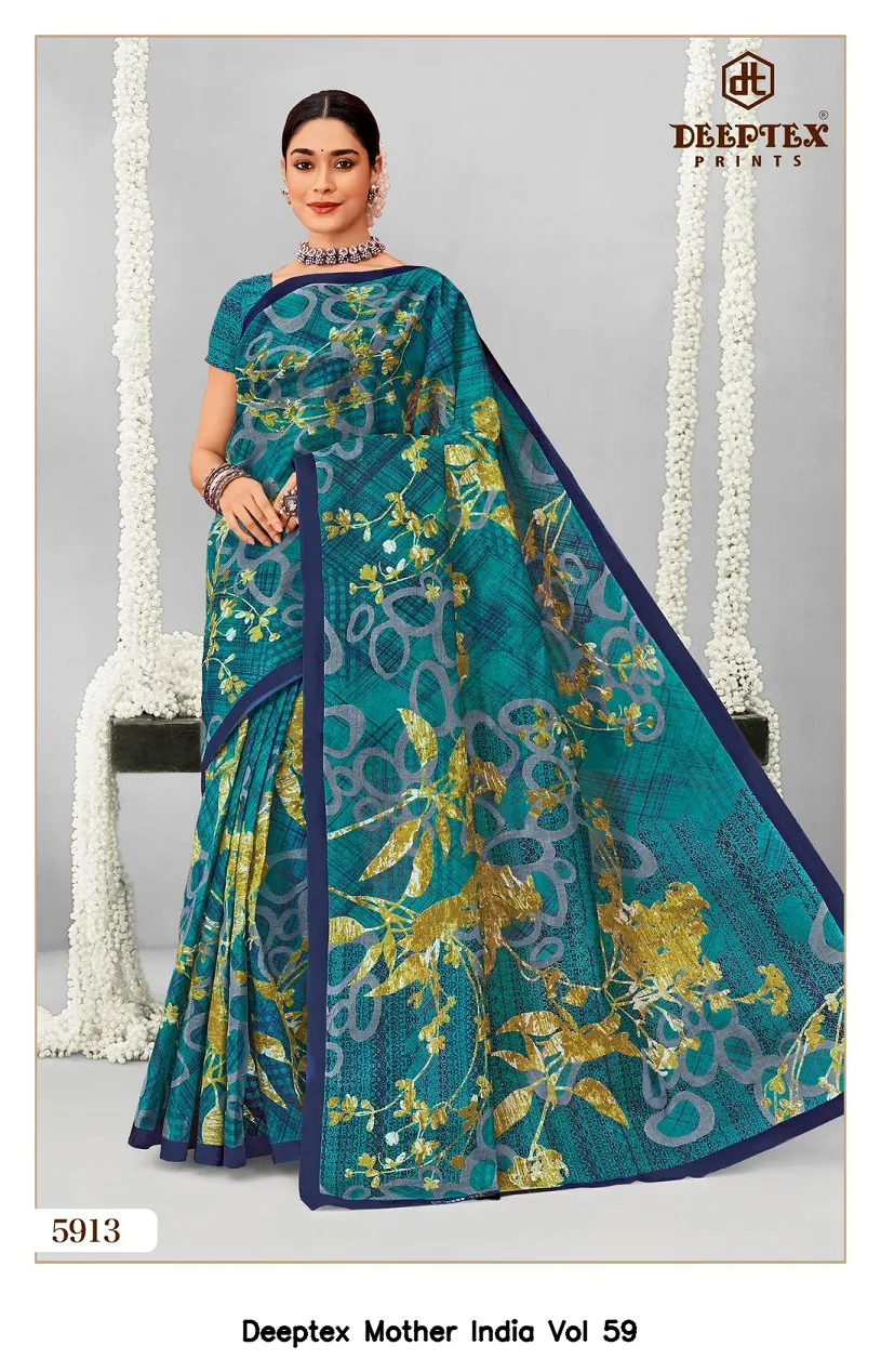 Deeptex Mother India Vol 59 — Cotton Sarees Wholesale, Deeptex Prints wholesale from Surat - Gallery Image 23