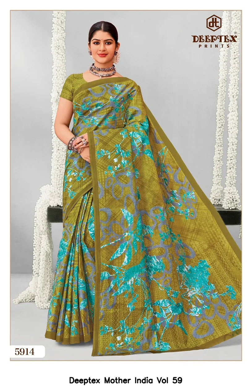 Deeptex Mother India Vol 59 — Cotton Sarees Wholesale, Deeptex Prints wholesale from Surat - Gallery Image 24