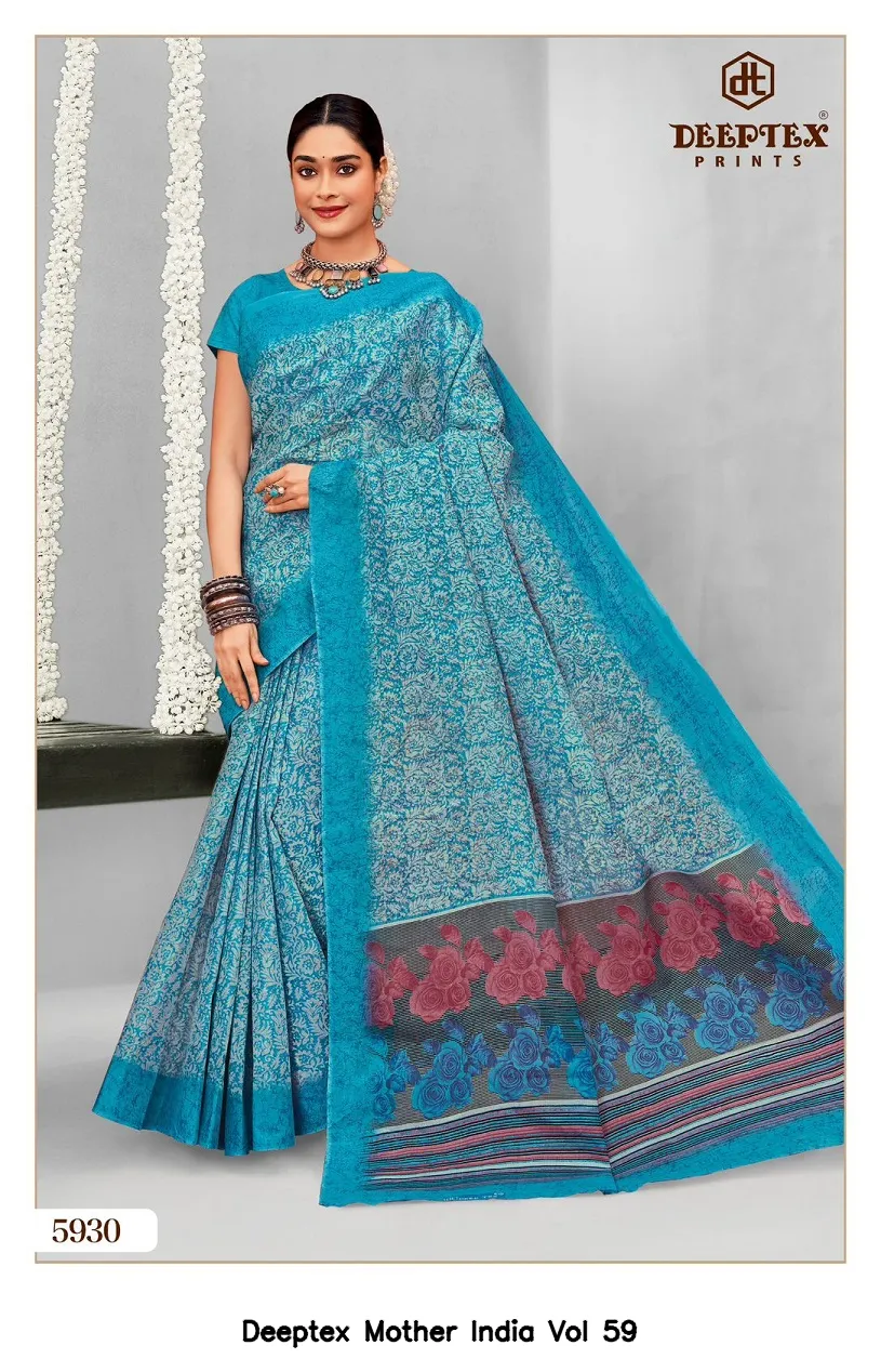 Deeptex Mother India Vol 59 — Cotton Sarees Wholesale, Deeptex Prints wholesale from Surat - Gallery Image 25