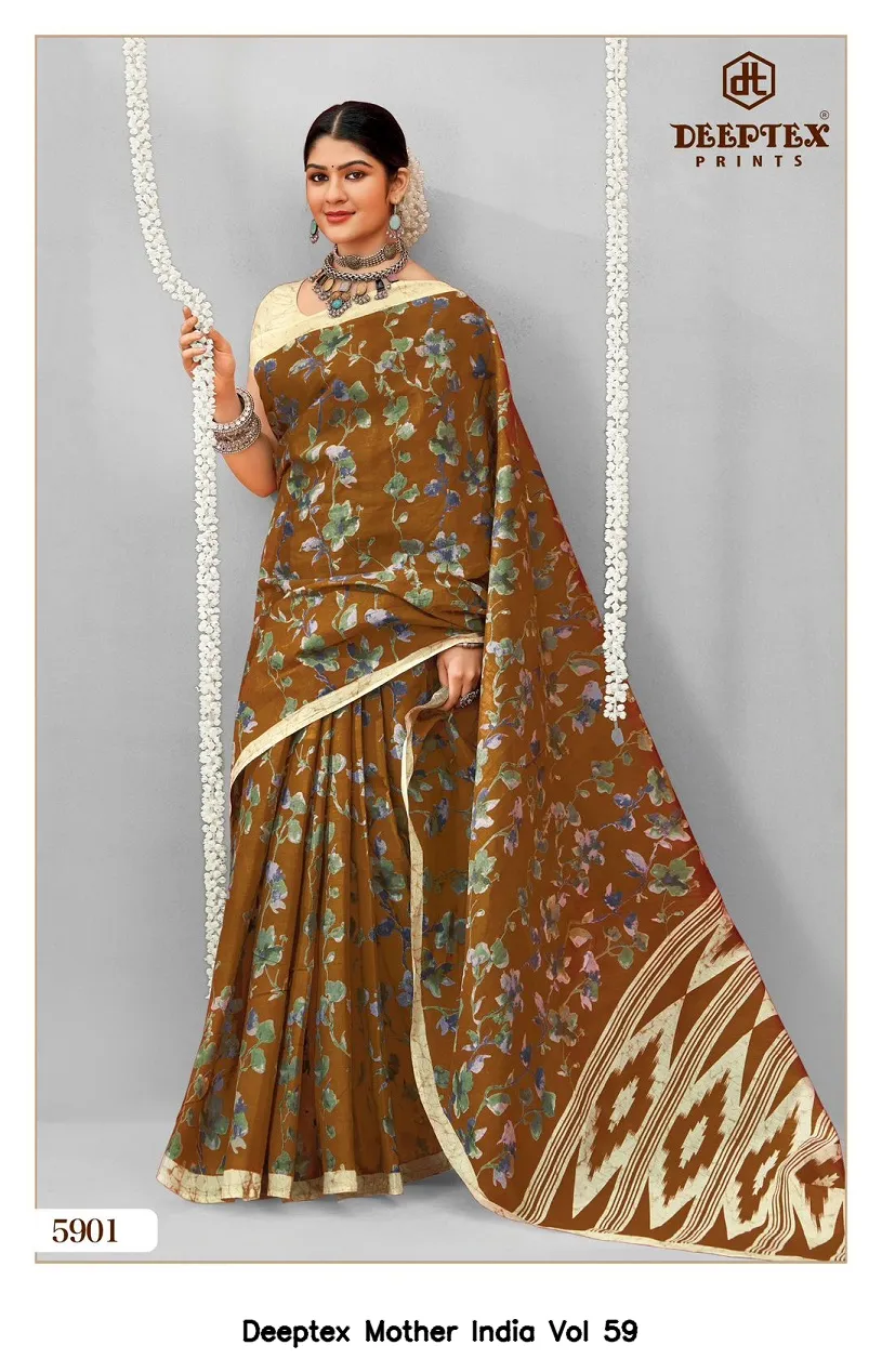 Deeptex Mother India Vol 59 — Cotton Sarees Wholesale, Deeptex Prints wholesale from Surat - Gallery Image 26