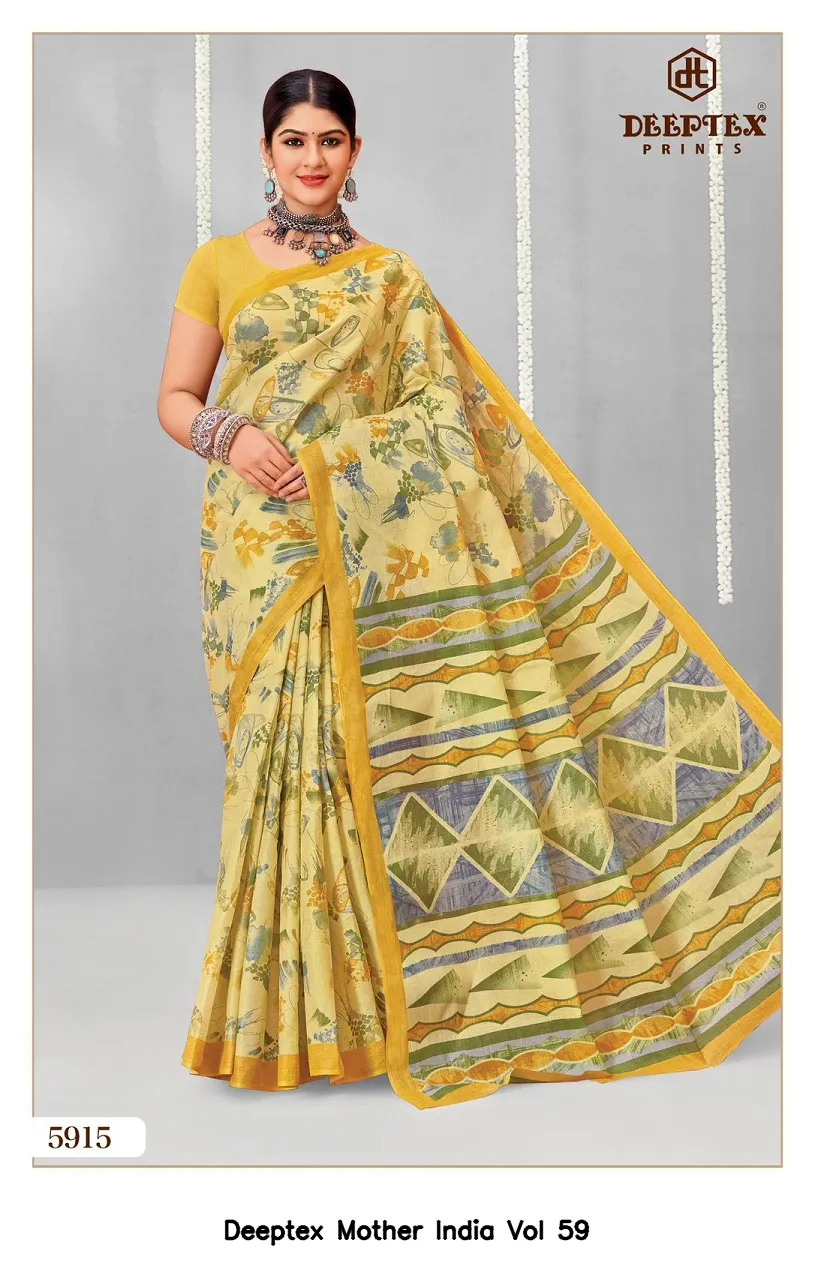 Deeptex Mother India Vol 59 — Cotton Sarees Wholesale, Deeptex Prints wholesale from Surat - Gallery Image 3