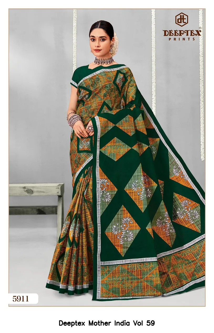 Deeptex Mother India Vol 59 — Cotton Sarees Wholesale, Deeptex Prints wholesale from Surat - Gallery Image 30