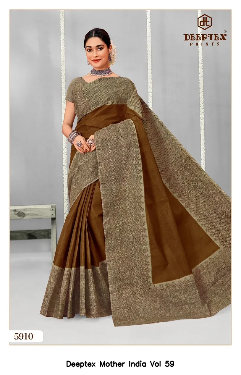 Deeptex Mother India Vol 59 — Cotton Sarees Wholesale, Deeptex Prints wholesale from Surat — view 31