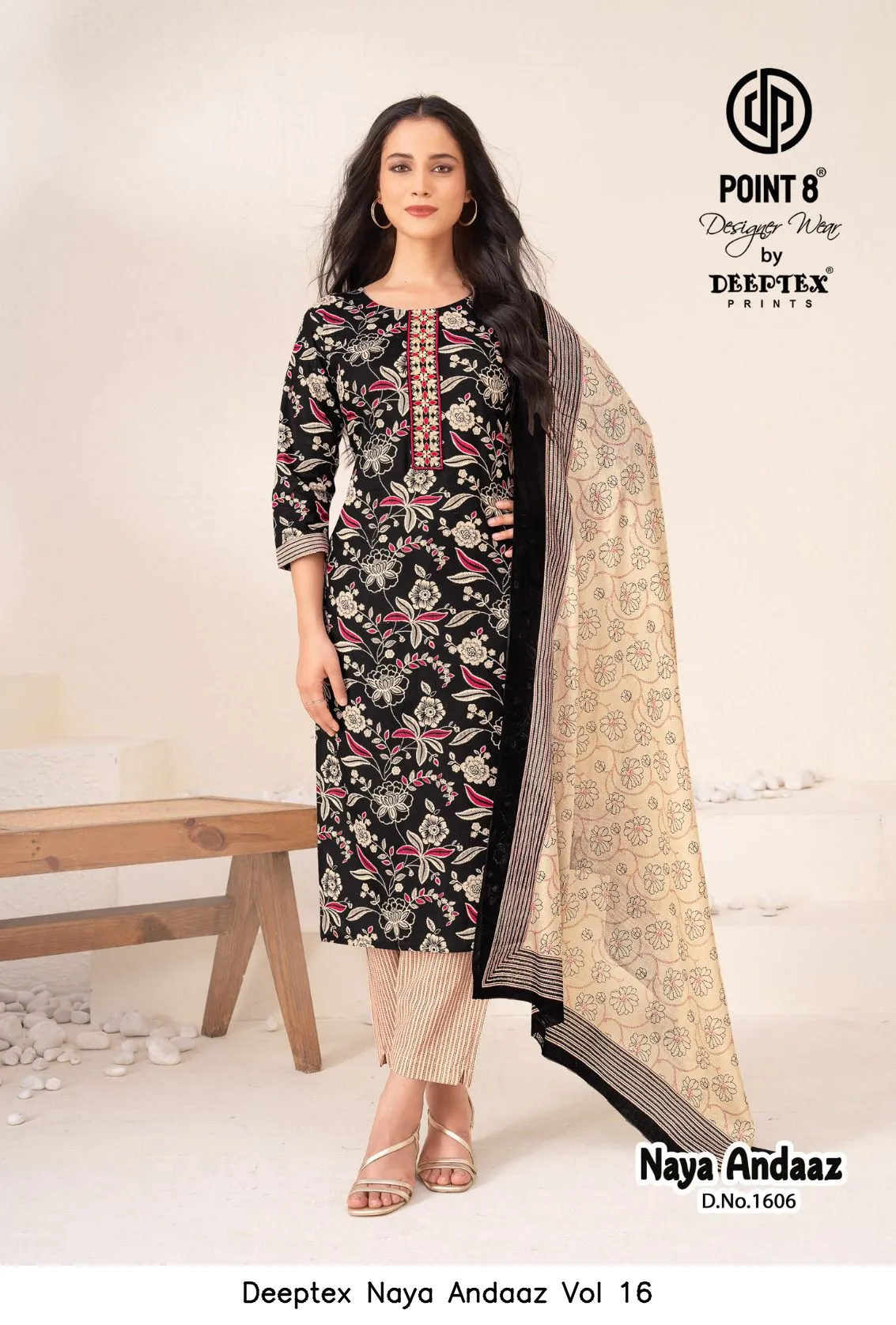 Deeptex Naya Andaaz Vol 16 — Unstitched Suits, Deeptex Prints wholesale from Surat - Gallery Image 2