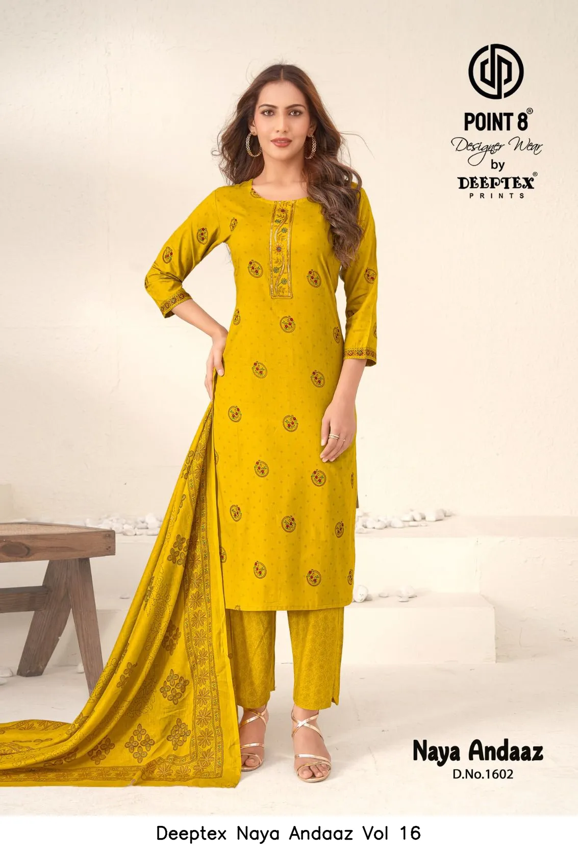 Deeptex Naya Andaaz Vol 16 — Unstitched Suits, Deeptex Prints wholesale from Surat - Gallery Image 4