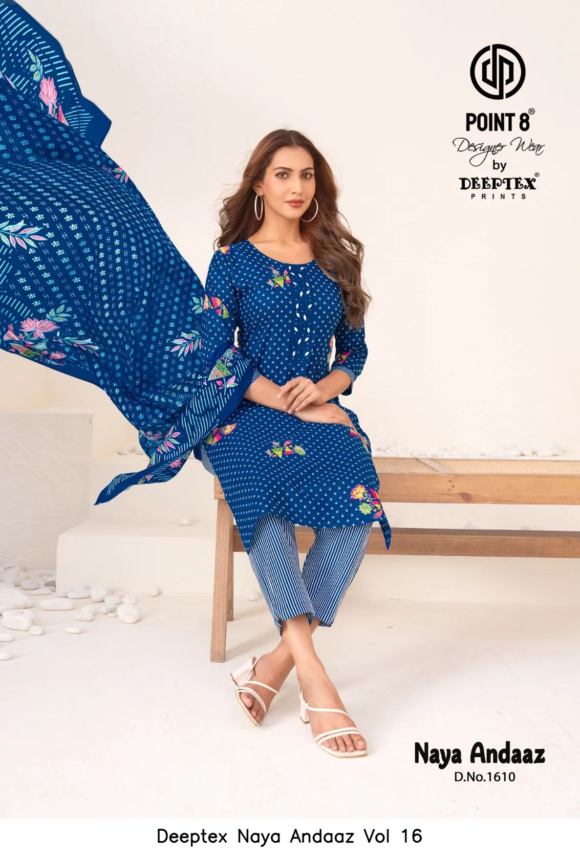 Deeptex Naya Andaaz Vol 16 — Unstitched Suits, Deeptex Prints wholesale from Surat - Gallery Image 8