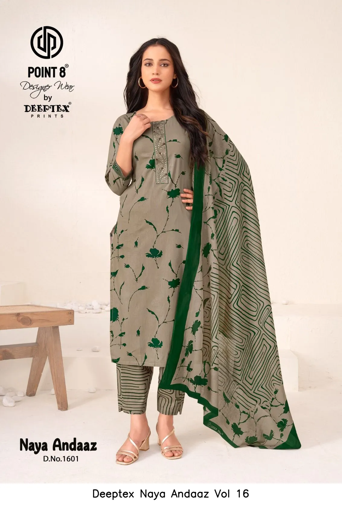 Deeptex Naya Andaaz Vol 16 — Unstitched Suits, Deeptex Prints wholesale from Surat - Gallery Image 9