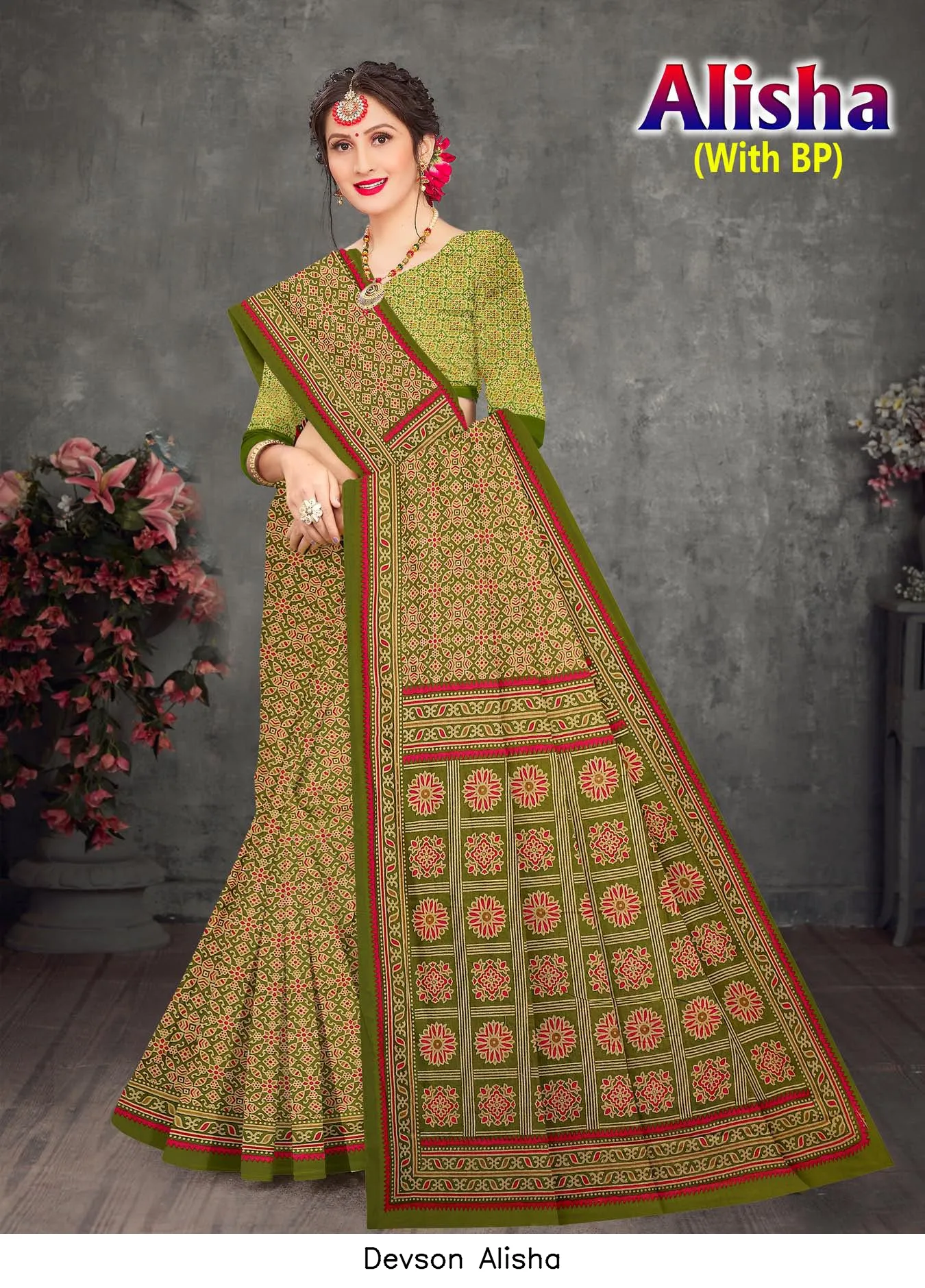 Devson Alisha — Cotton Sarees Wholesale, Devson wholesale from Surat — view 2