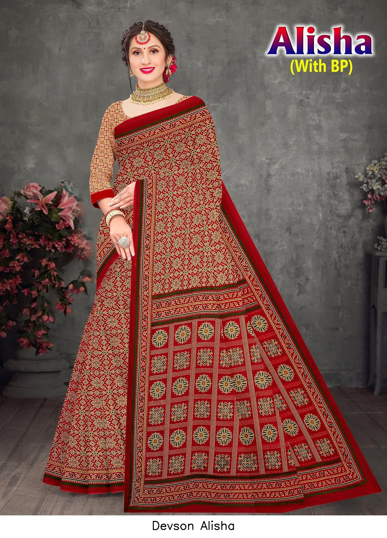 Devson Alisha — Cotton Sarees Wholesale, Devson wholesale from Surat — view 3