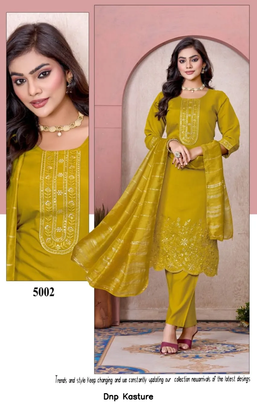 Dnp Kasture — Wholesale Kurti With Bottom Dupatta, Vardan Ethnic wholesale from Surat — view 2