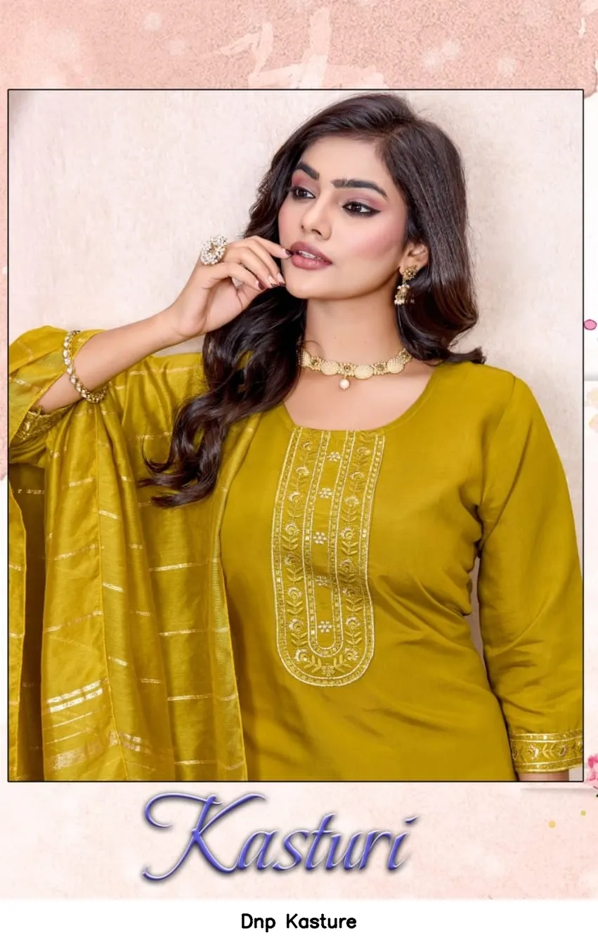 Dnp Kasture — Wholesale Kurti With Bottom Dupatta, Vardan Ethnic wholesale from Surat — view 7