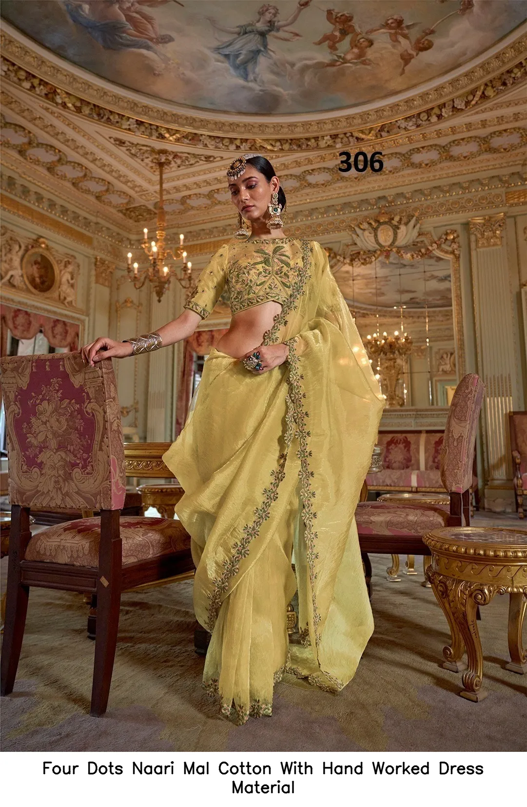 Kalakaand Gulkari 1 Soft Tissue Embrodiery Work Designer Saree Catalog — Wholesale Sarees, Vardan Ethnic wholesale from Surat — view 6