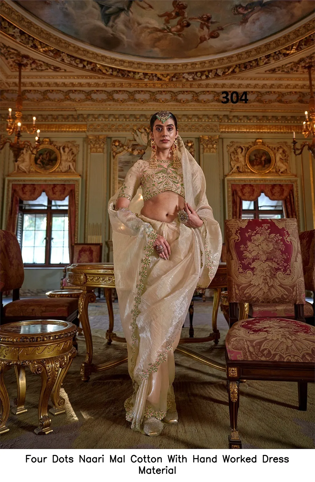 Kalakaand Gulkari 1 Soft Tissue Embrodiery Work Designer Saree Catalog — Wholesale Sarees, Vardan Ethnic wholesale from Surat — view 5