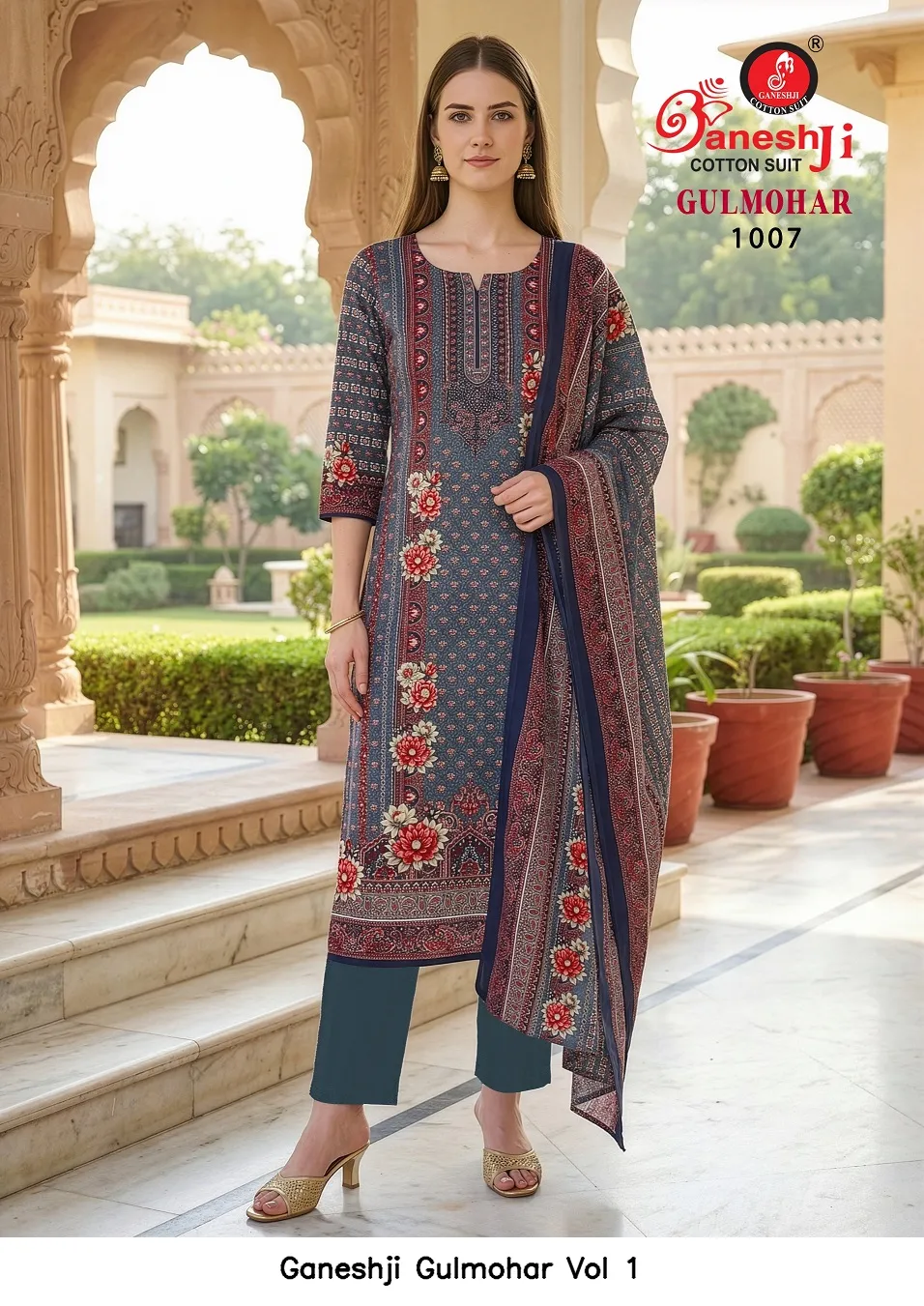 Ganeshji Gulmohar Vol 1 — Wholesale Dress Material, Ganeshji wholesale from Surat — view 2