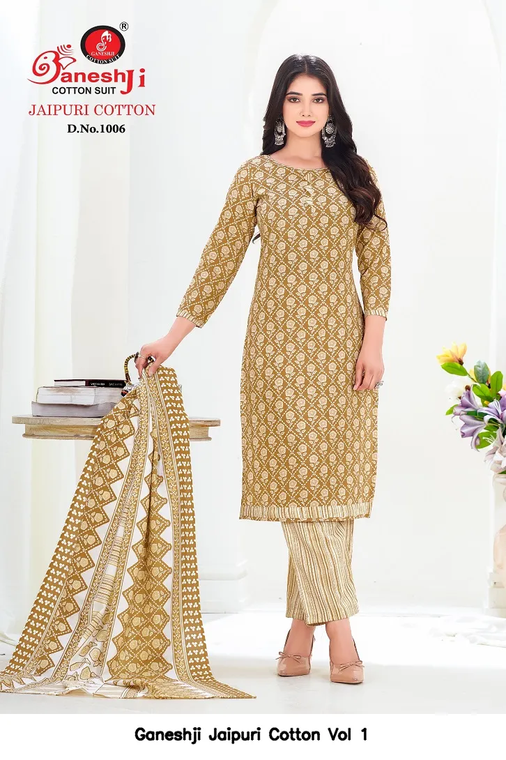 Ganeshji Jaipuri Cotton Vol 1 — Wholesale Dress Material, Ganeshji wholesale from Surat — view 2