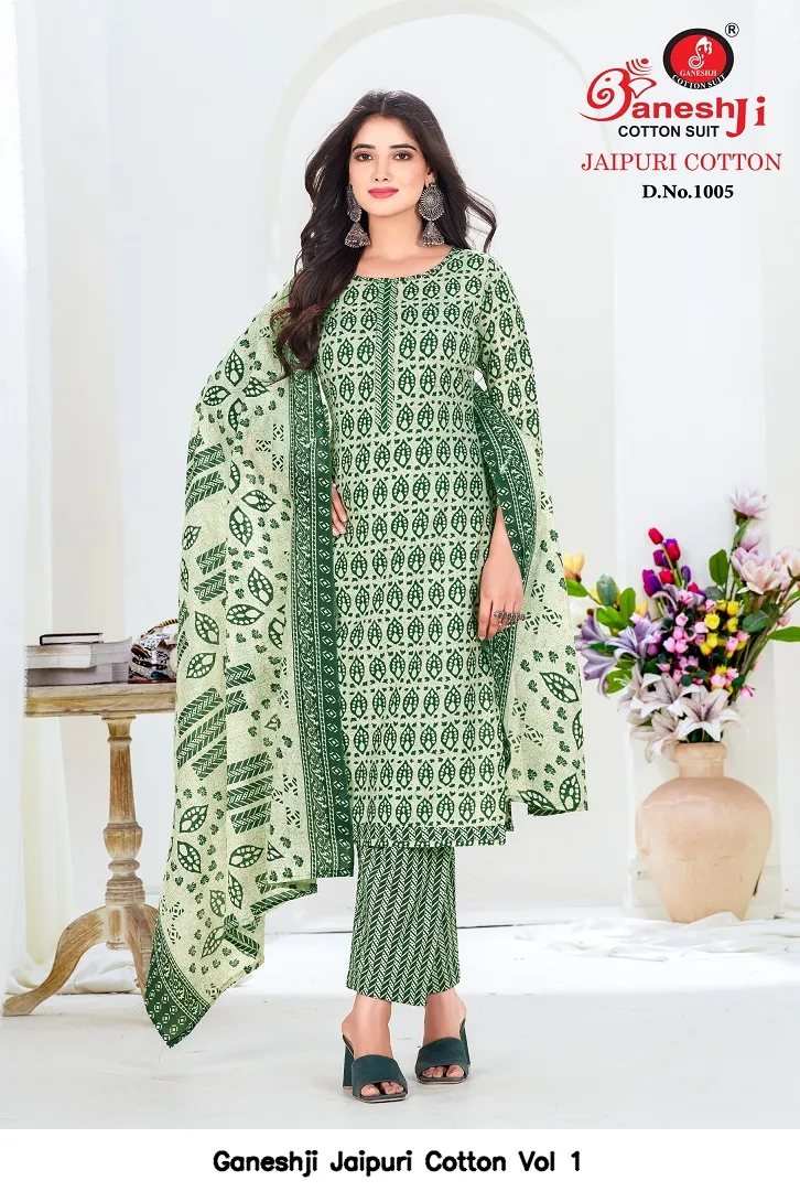 Ganeshji Jaipuri Cotton Vol 1 — Wholesale Dress Material, Ganeshji wholesale from Surat — view 5