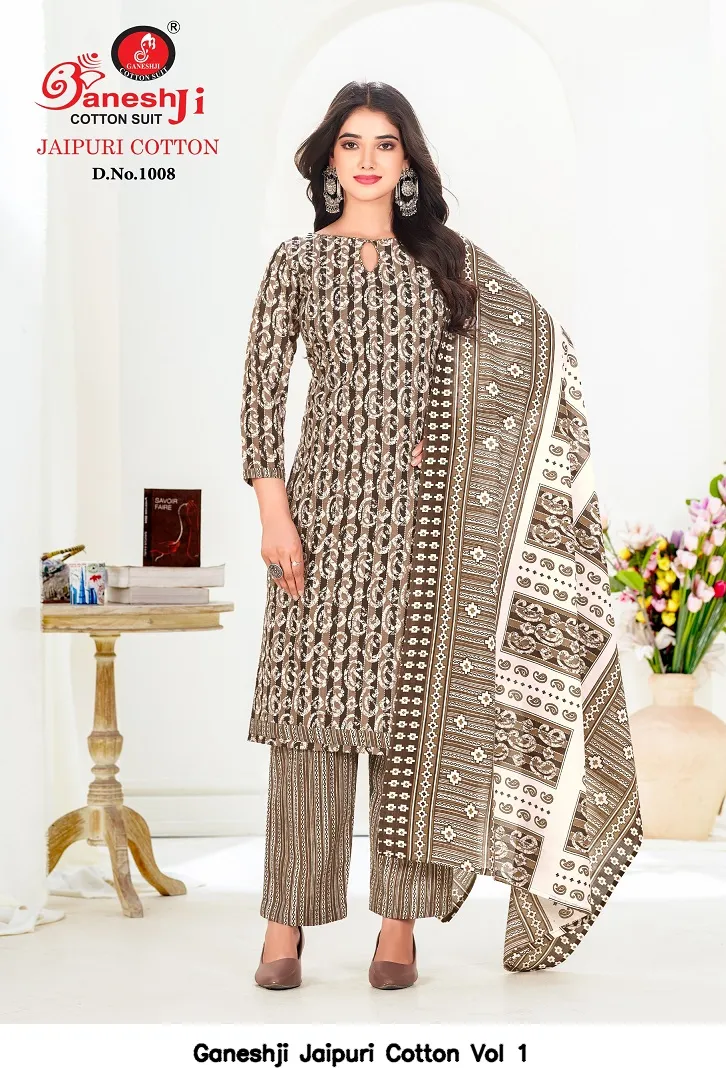 Ganeshji Jaipuri Cotton Vol 1 — Wholesale Dress Material, Ganeshji wholesale from Surat — view 6