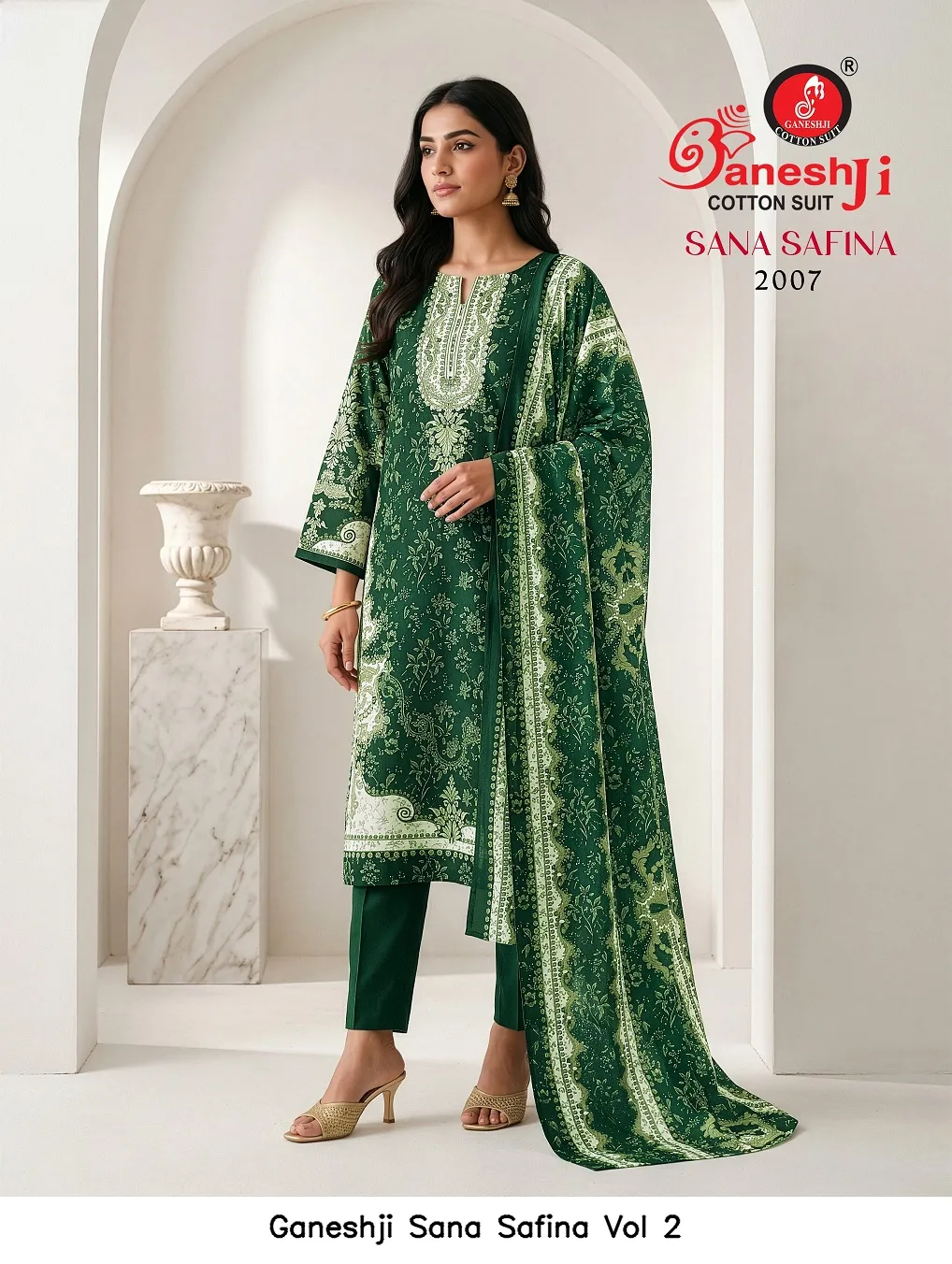 Ganeshji Sana Safina Vol 2 — Wholesale Dress Material, Ganeshji wholesale from Surat — view 2