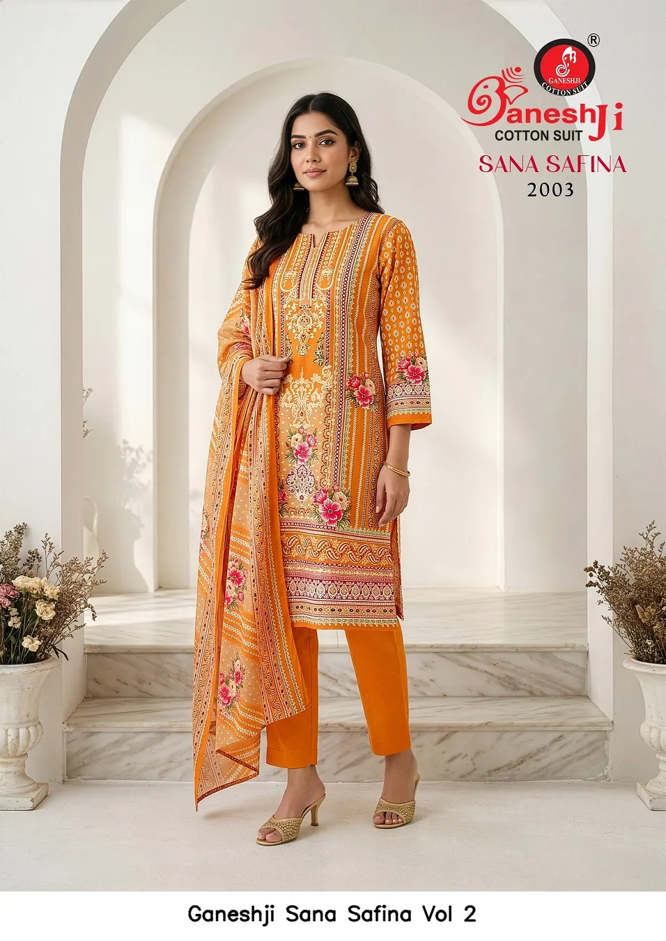 Ganeshji Sana Safina Vol 2 — Wholesale Dress Material, Ganeshji wholesale from Surat — view 7