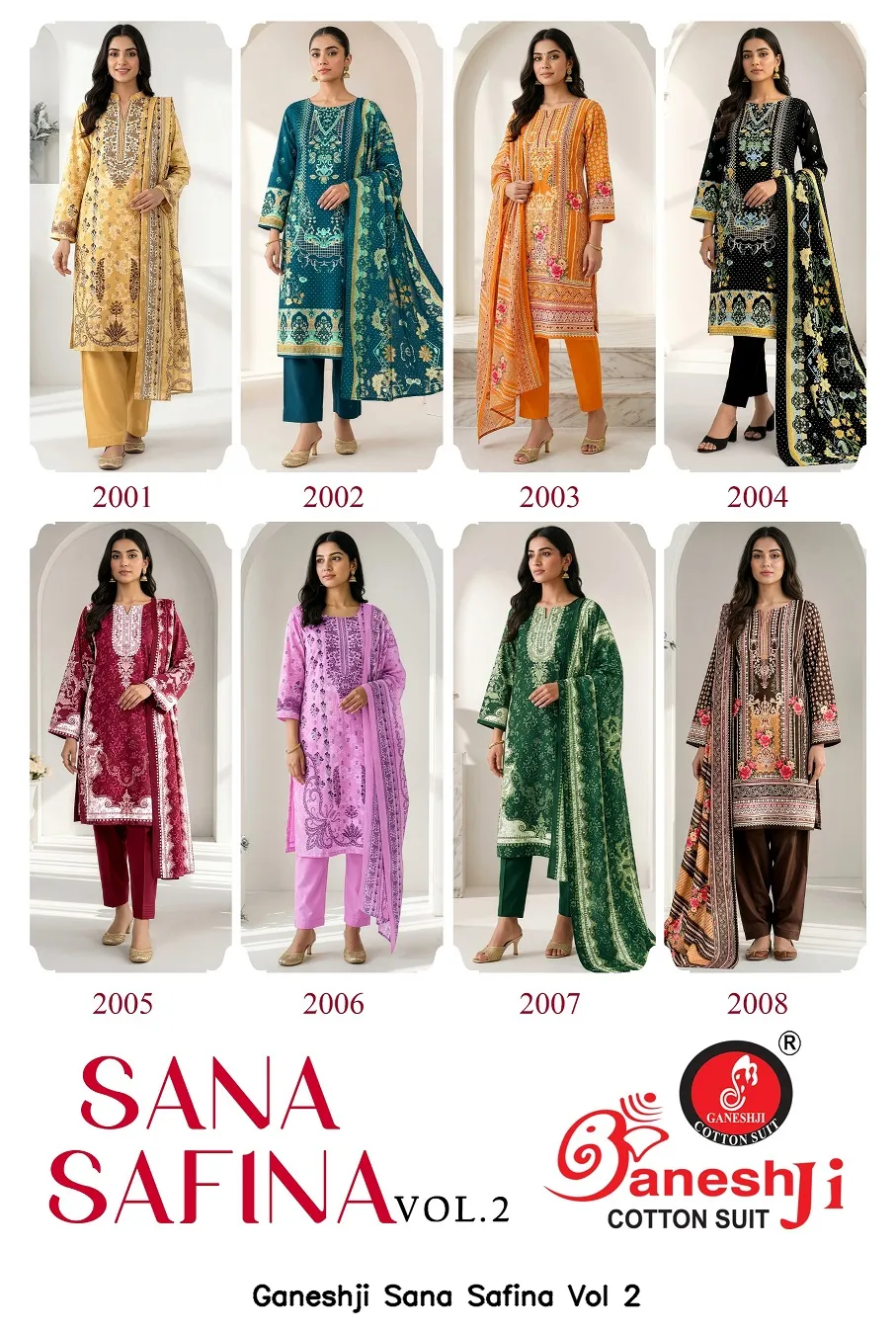 Ganeshji Sana Safina Vol 2 — Wholesale Dress Material, Ganeshji wholesale from Surat — view 9