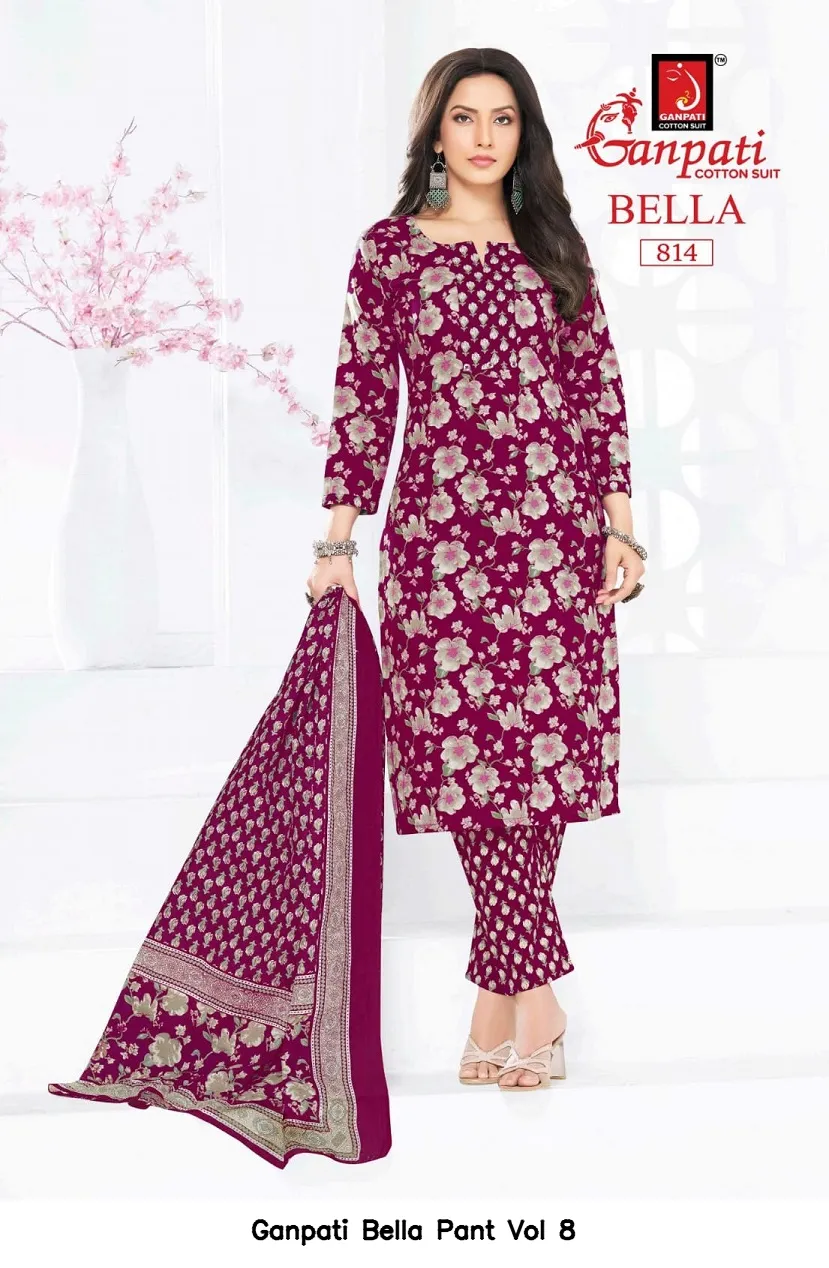 Ganpati Bella Pant Vol 8 — Wholesale Dress Material, Ganpati wholesale from Surat — view 10