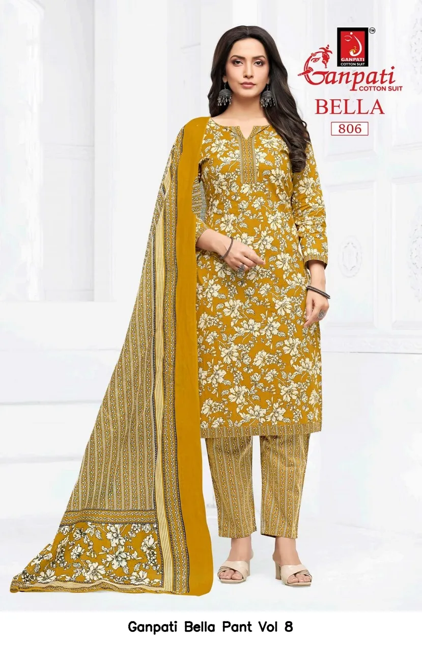 Ganpati Bella Pant Vol 8 — Wholesale Dress Material, Ganpati wholesale from Surat — view 11