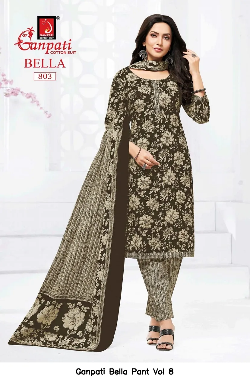 Ganpati Bella Pant Vol 8 — Wholesale Dress Material, Ganpati wholesale from Surat — view 12