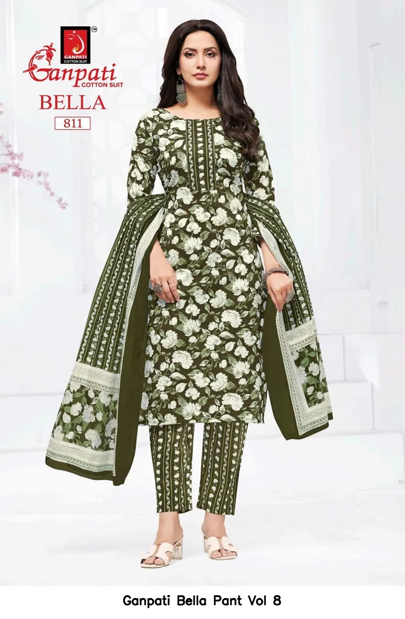 Ganpati Bella Pant Vol 8 — Wholesale Dress Material, Ganpati wholesale from Surat — view 14