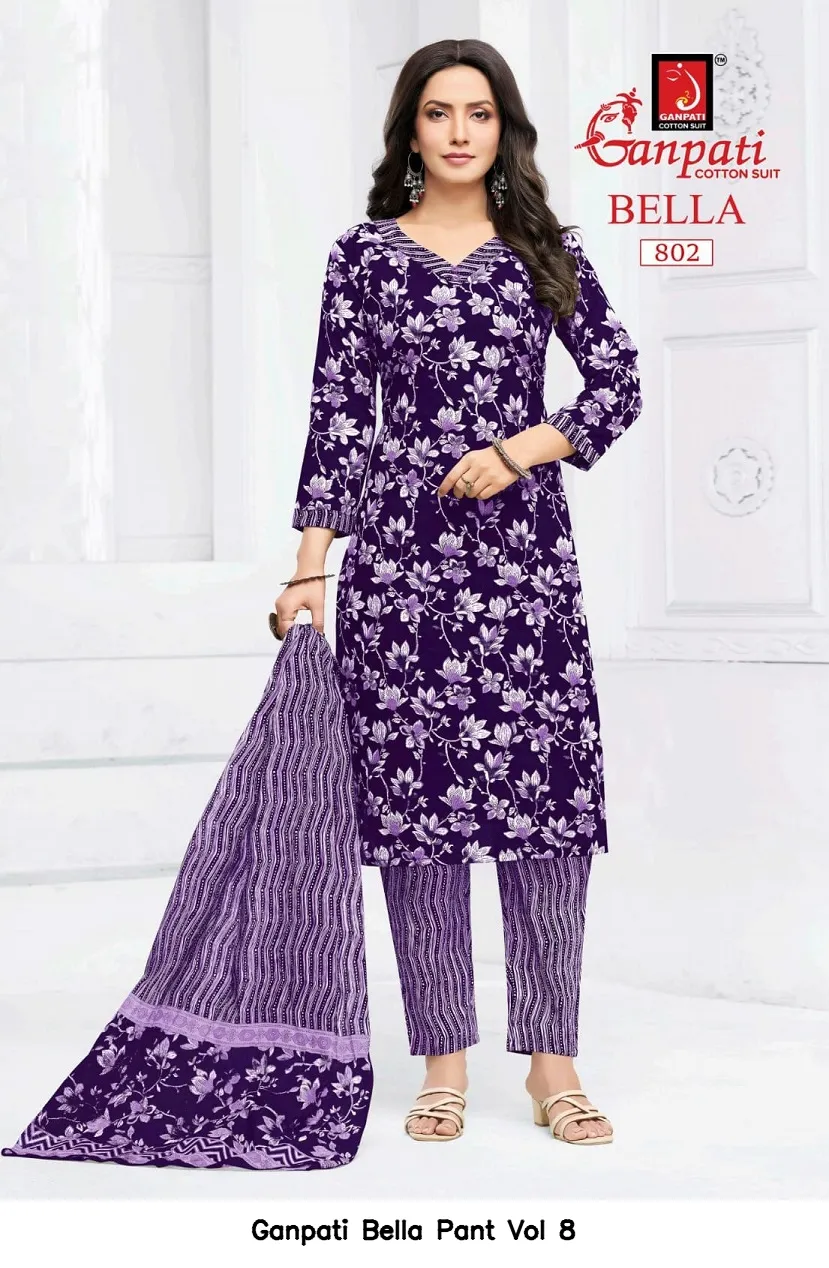 Ganpati Bella Pant Vol 8 — Wholesale Dress Material, Ganpati wholesale from Surat — view 15