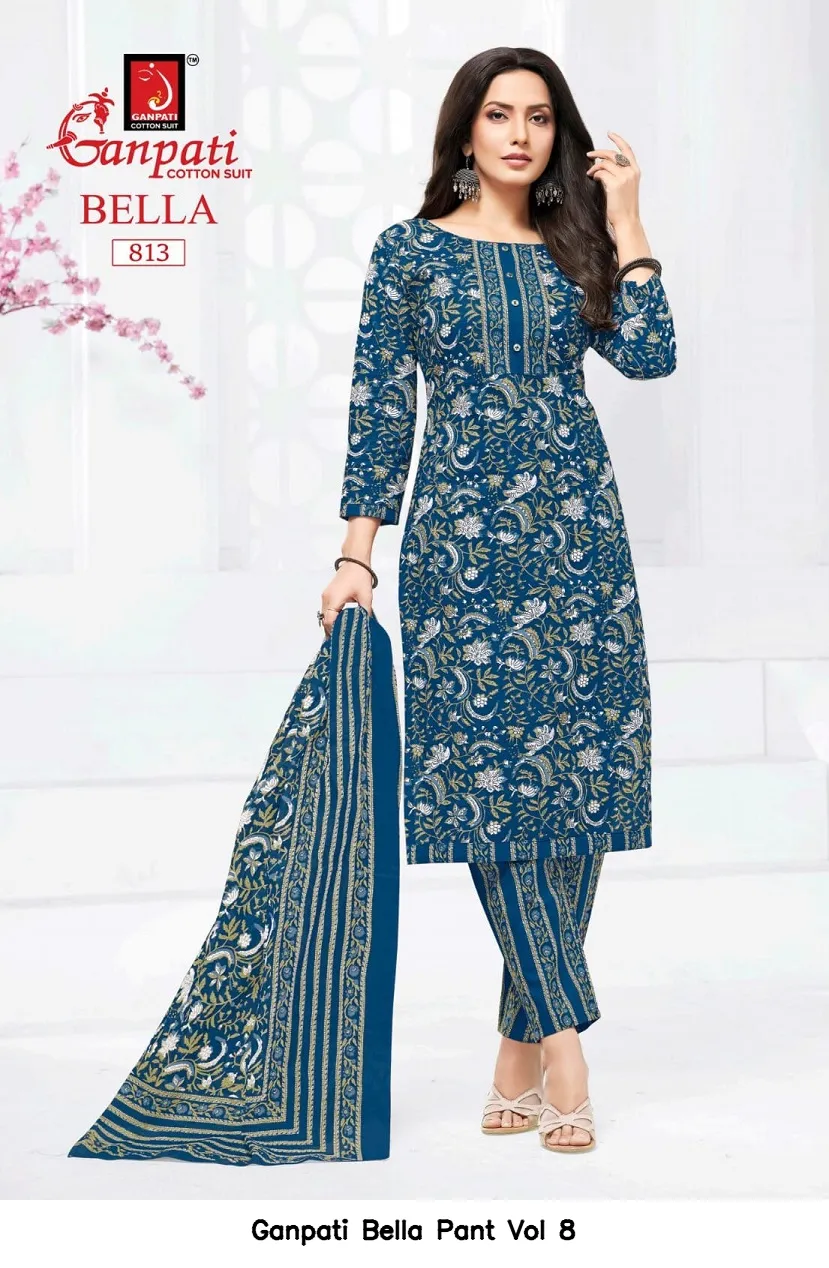 Ganpati Bella Pant Vol 8 — Wholesale Dress Material, Ganpati wholesale from Surat — view 16