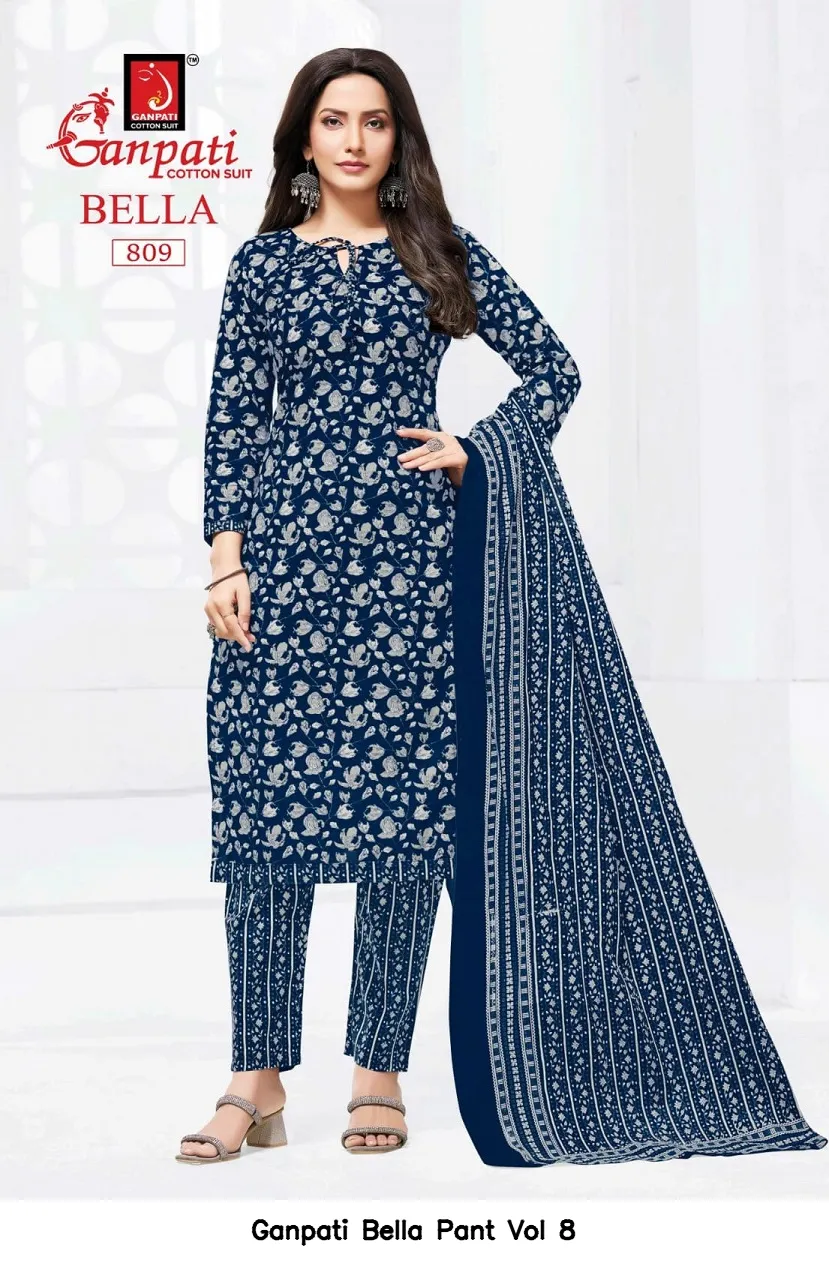 Ganpati Bella Pant Vol 8 — Wholesale Dress Material, Ganpati wholesale from Surat — view 4