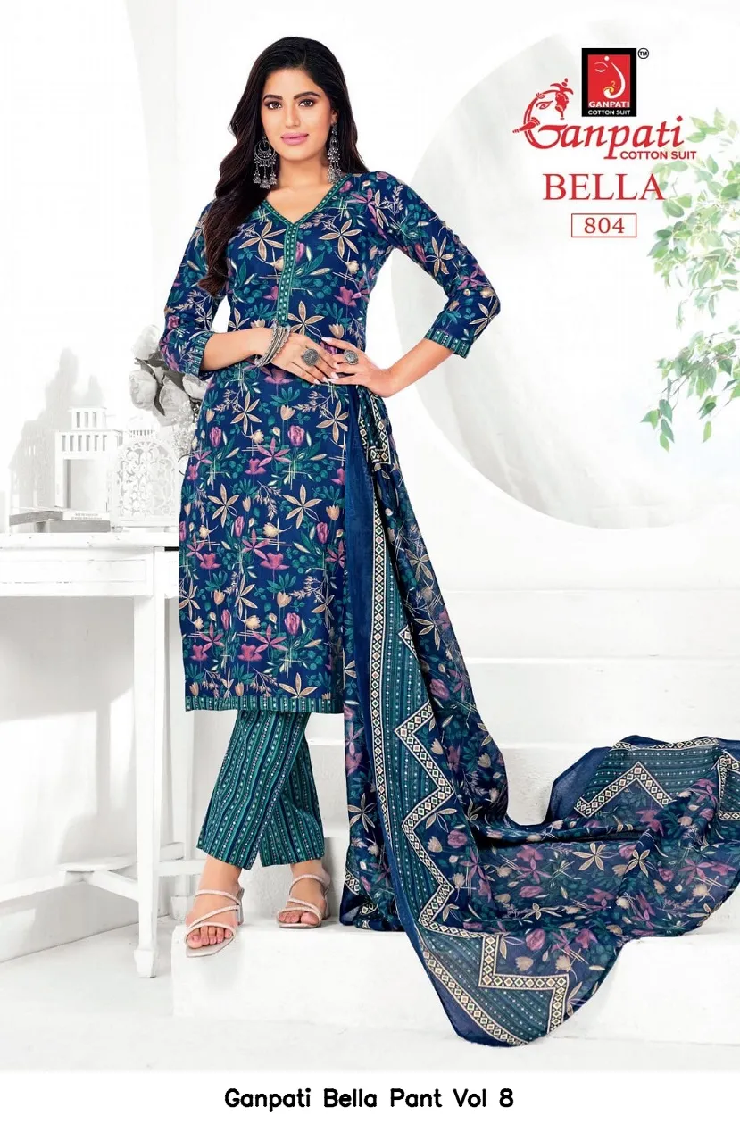 Ganpati Bella Pant Vol 8 — Wholesale Dress Material, Ganpati wholesale from Surat — view 6