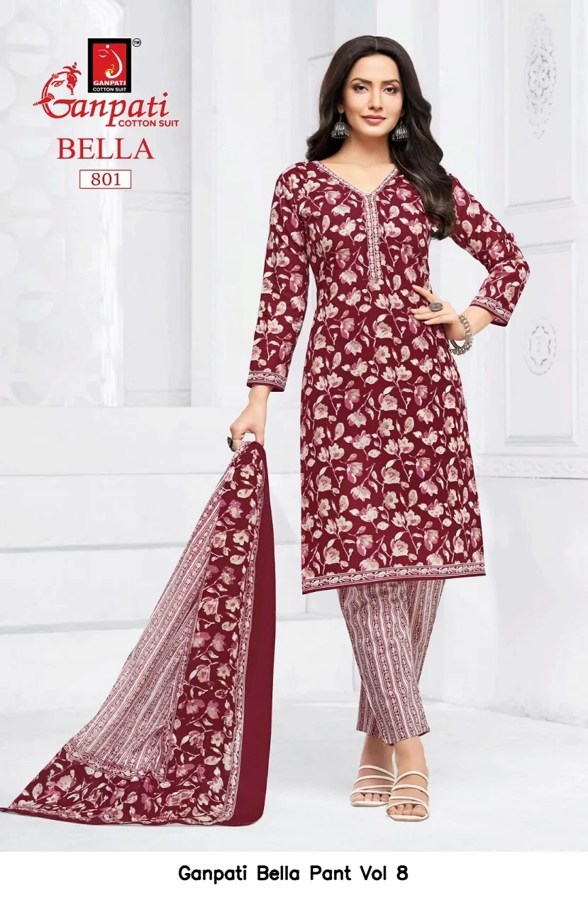 Ganpati Bella Pant Vol 8 — Wholesale Dress Material, Ganpati wholesale from Surat — view 7