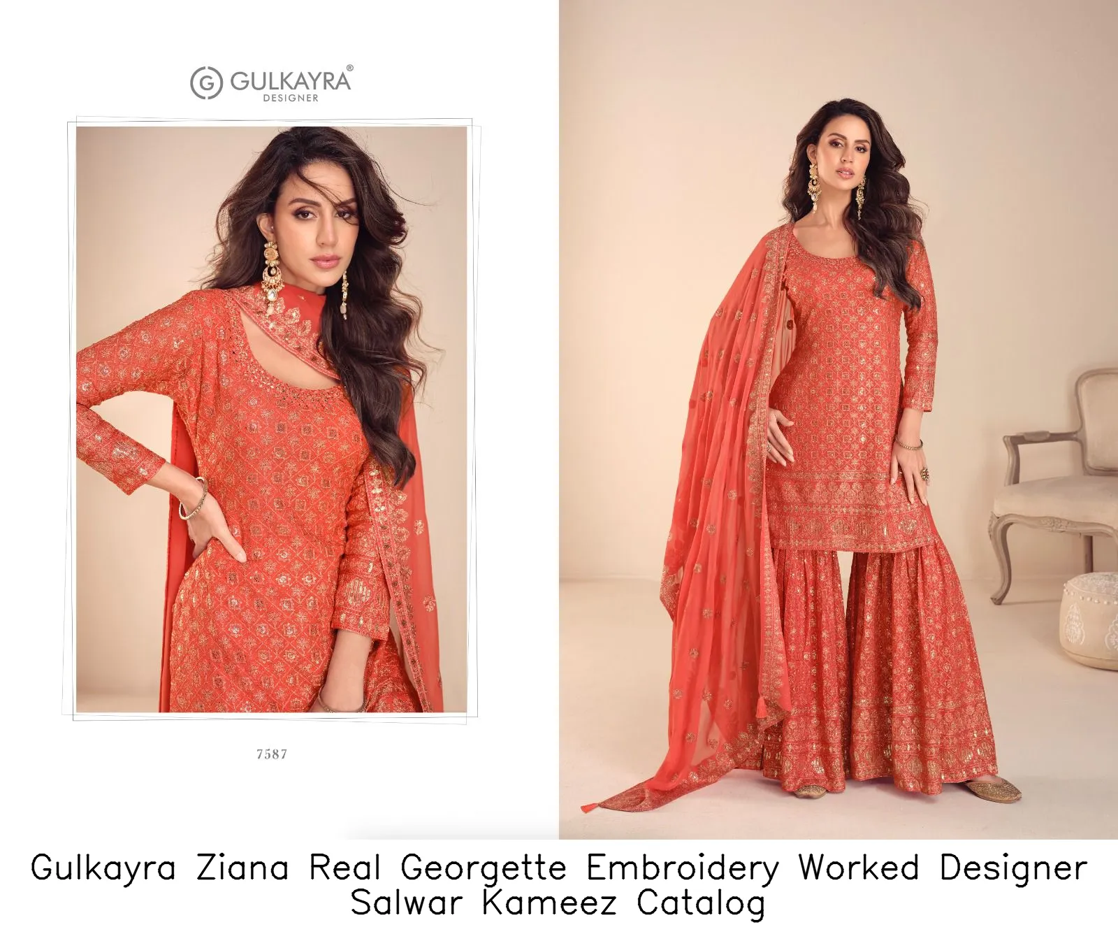 Gulkayra Ziana Real Georgette Embroidery Worked Designer Salwar Kameez  Catalog — Wholesale Readymade Suit, Gulkayra wholesale from Surat — view 2