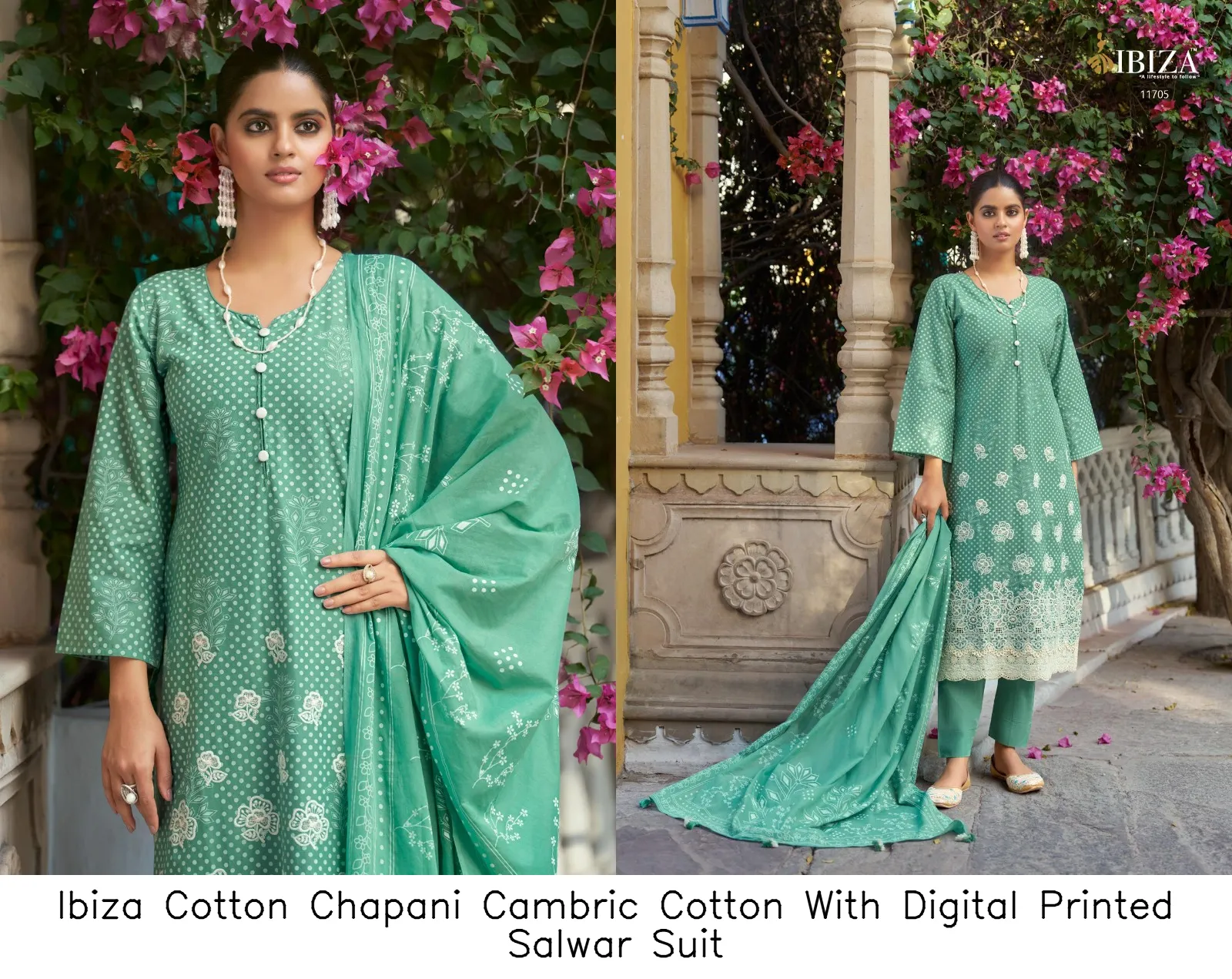 Ibiza Cotton Chapani Cambric Cotton With Digital Printed Salwar Suit — Wholesale Pakistani Suits, Ibiza wholesale from Surat — view 10