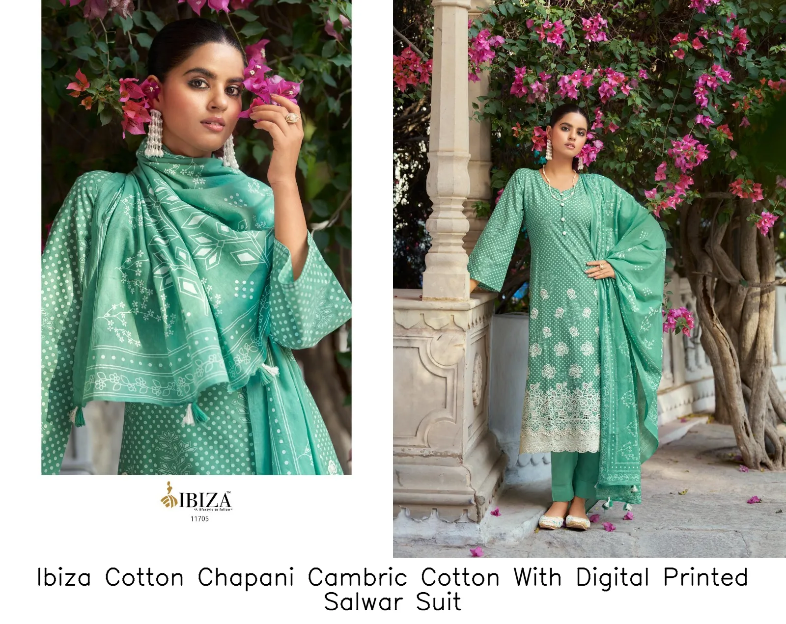 Ibiza Cotton Chapani Cambric Cotton With Digital Printed Salwar Suit — Wholesale Pakistani Suits, Ibiza wholesale from Surat - Gallery Image 2