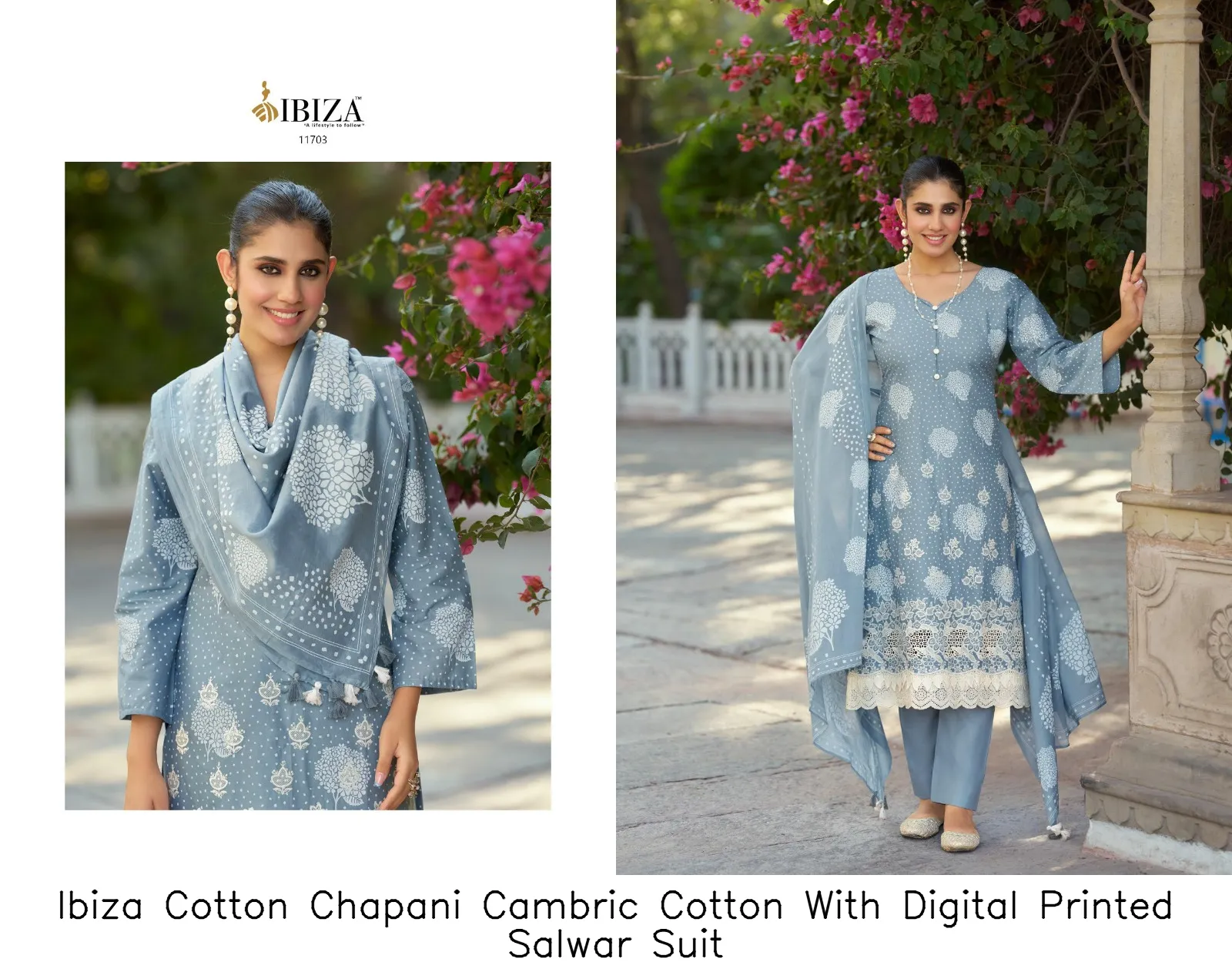 Ibiza Cotton Chapani Cambric Cotton With Digital Printed Salwar Suit — Wholesale Pakistani Suits, Ibiza wholesale from Surat - Gallery Image 3