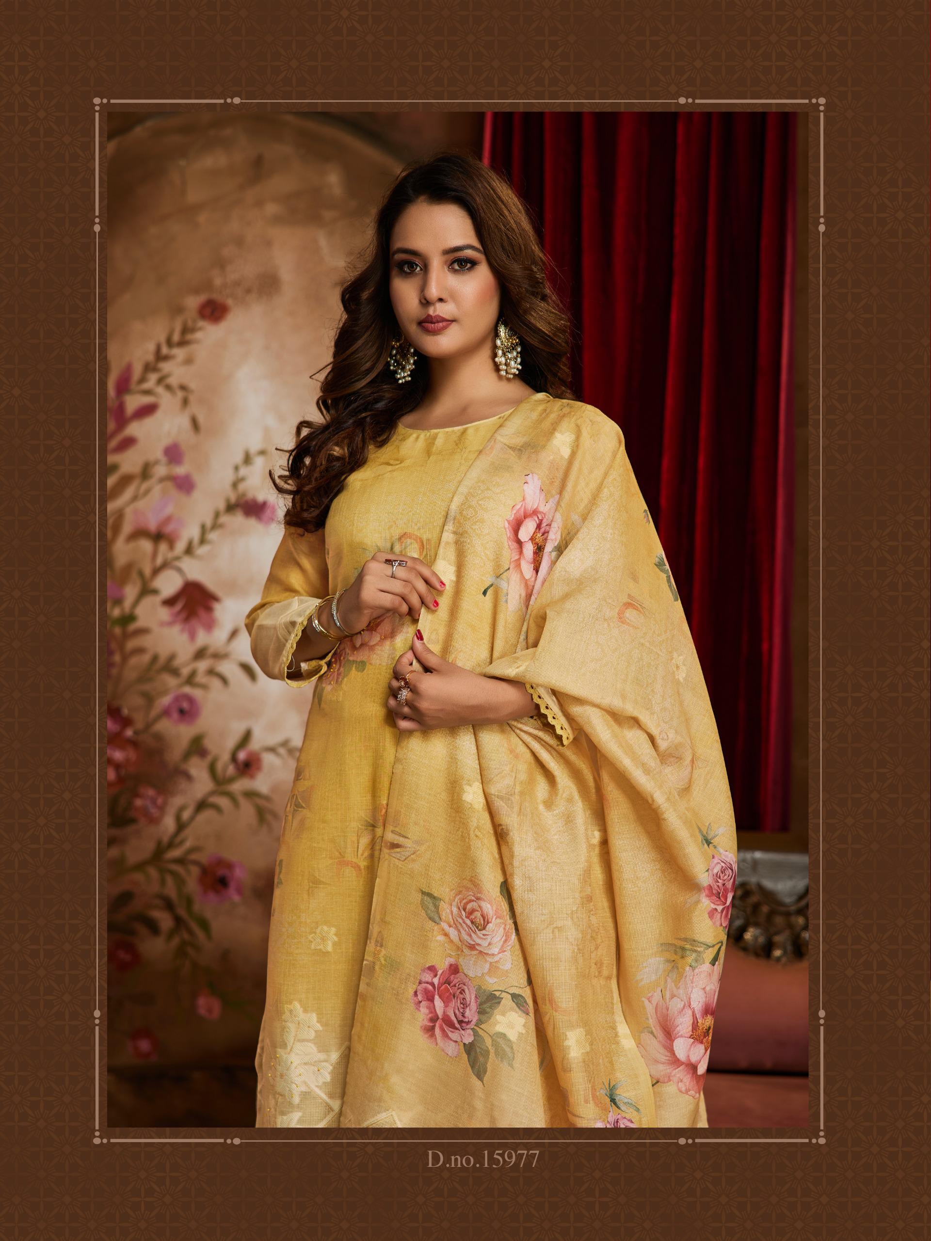 Ibiza Lime Light Pure Linen Designer Salwar Kameez Suit