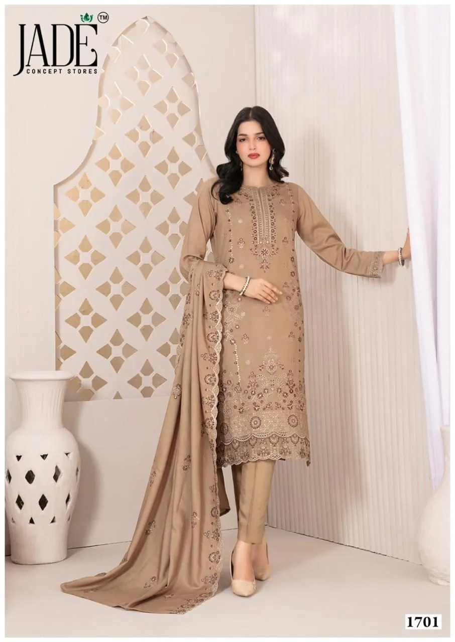 Jade Bin Saeed Vol 17 Readymade Karachi Kurti With Bottom Dupatta Set