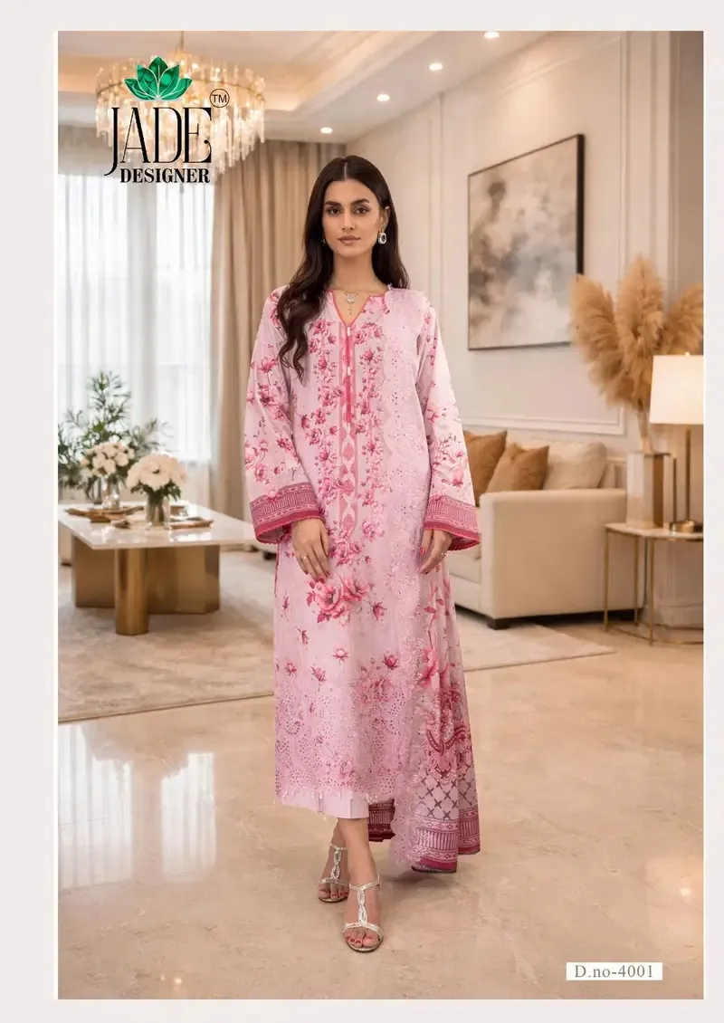 Jade Noor Ahmed Vol 4 lawn Cotton Karachi Dress Material