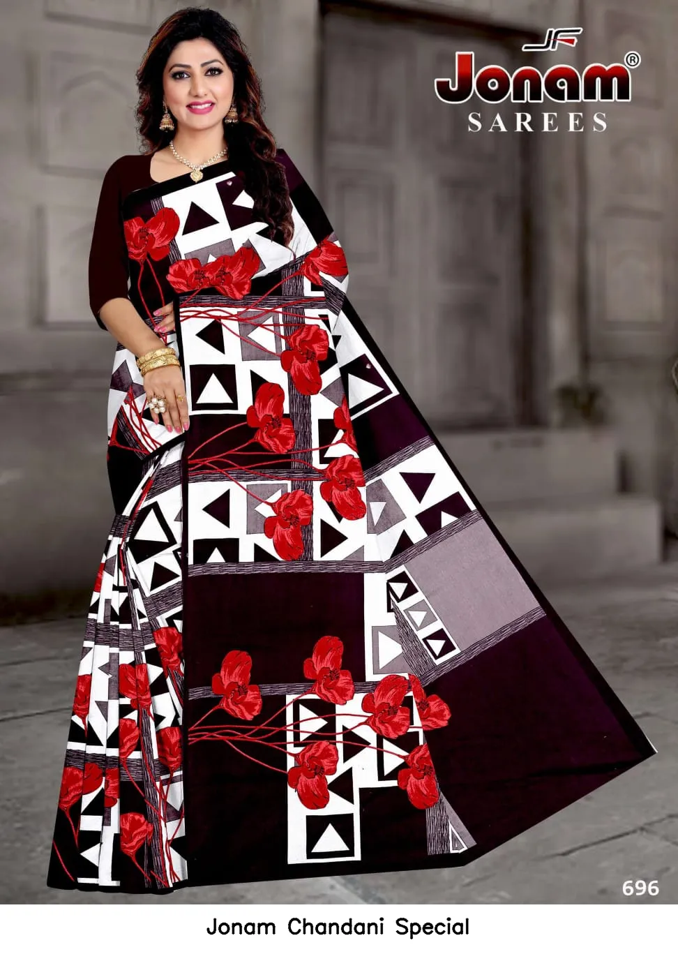 Jonam Chandani Special — Cotton Sarees Wholesale, Jonam wholesale from Surat — view 8