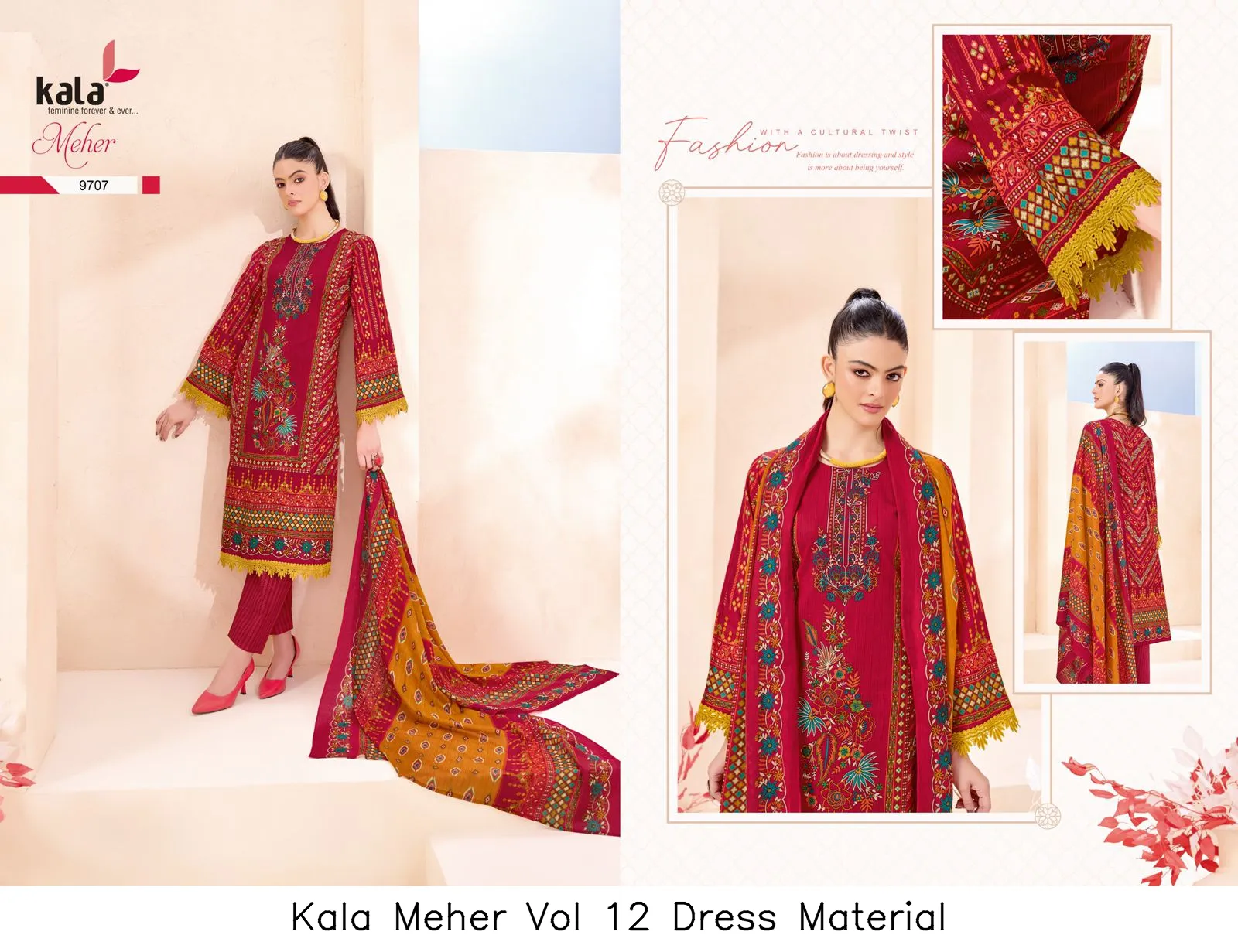 Kala Meher Vol 12 Dress Material — Wholesale Dress Material, kala wholesale from Surat — view 14