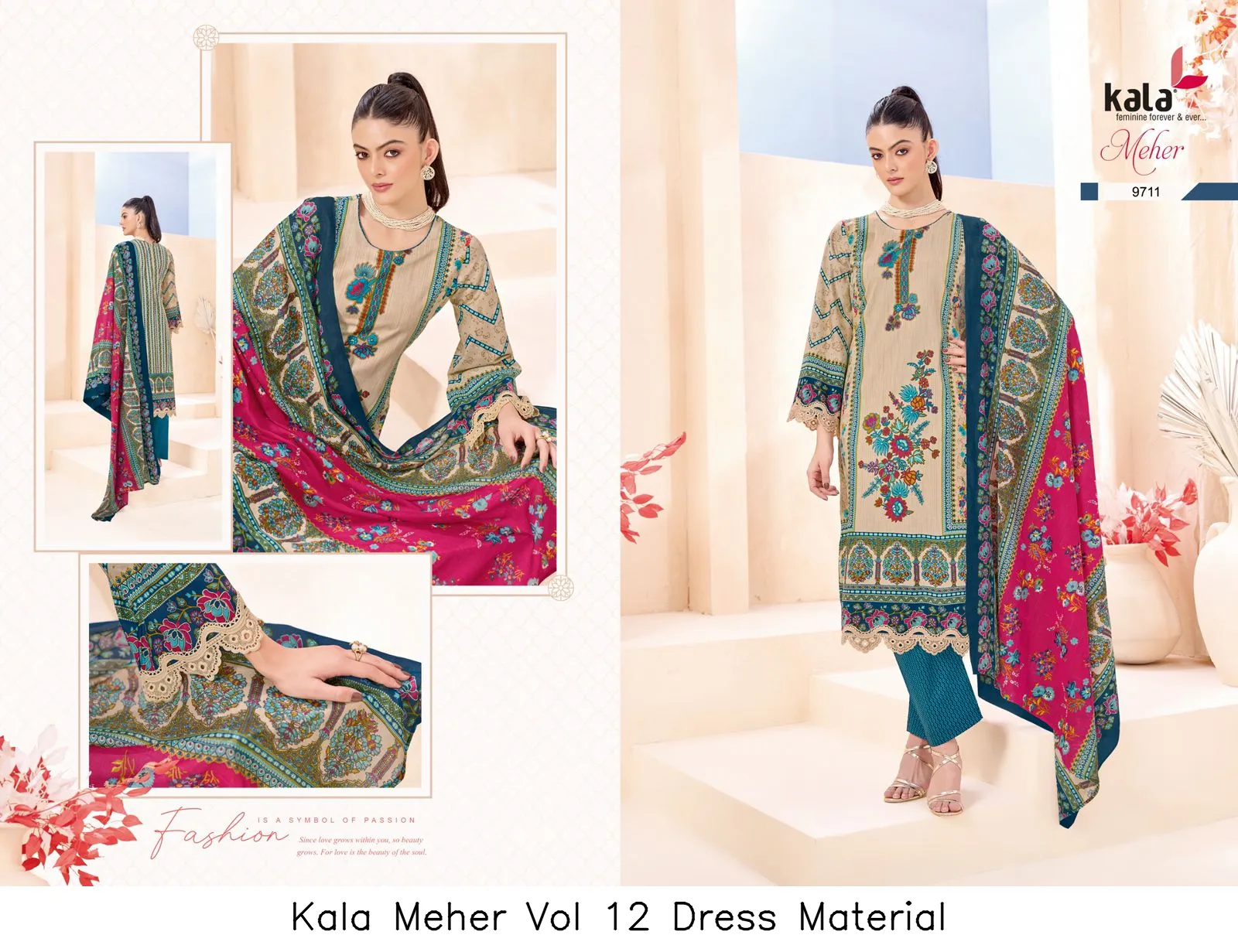 Kala Meher Vol 12 Dress Material — Wholesale Dress Material, kala wholesale from Surat — view 2