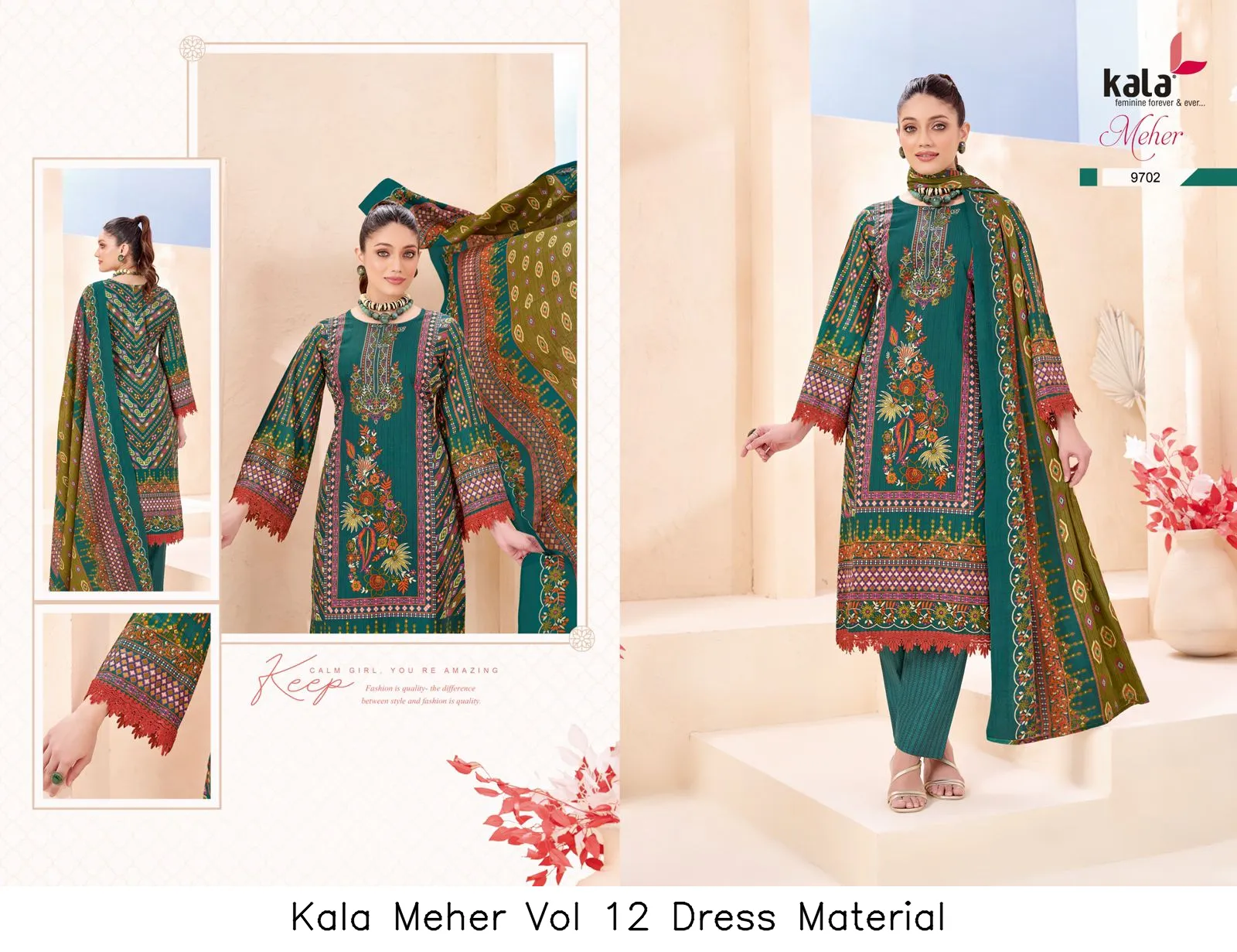 Kala Meher Vol 12 Dress Material — Wholesale Dress Material, kala wholesale from Surat — view 3