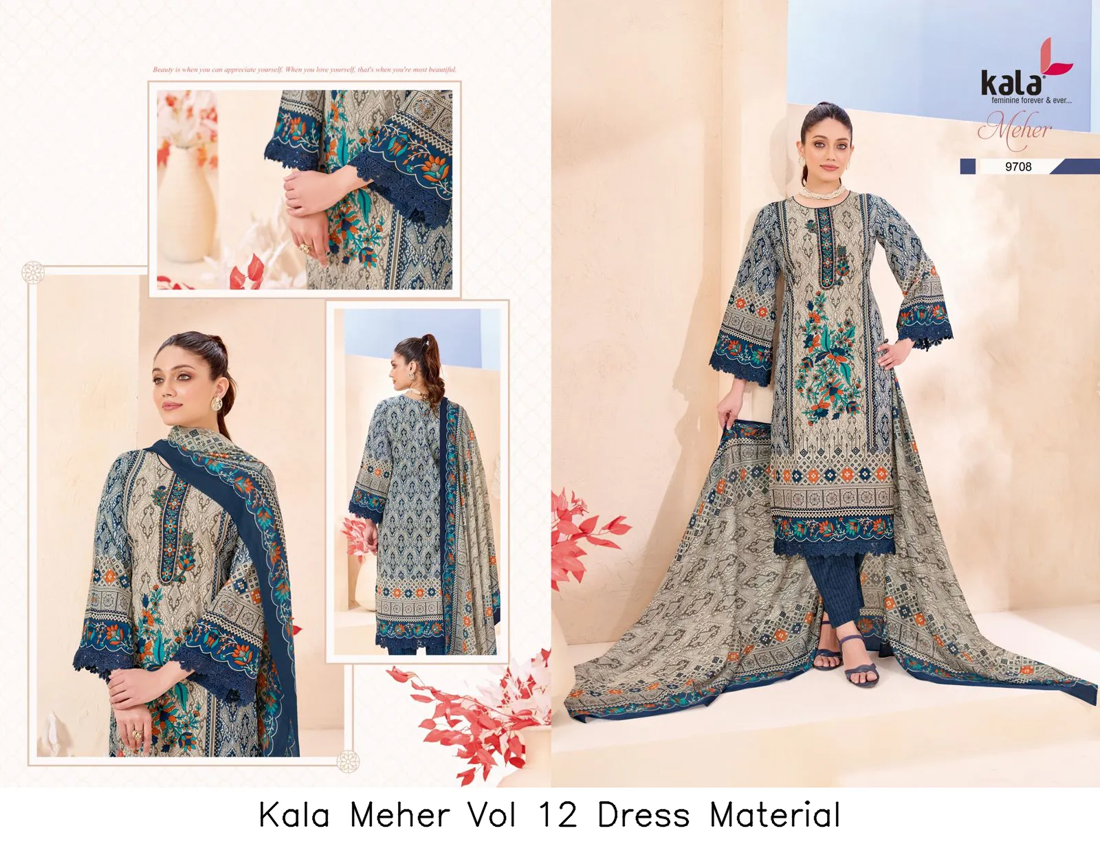 Kala Meher Vol 12 Dress Material — Wholesale Dress Material, kala wholesale from Surat — view 6
