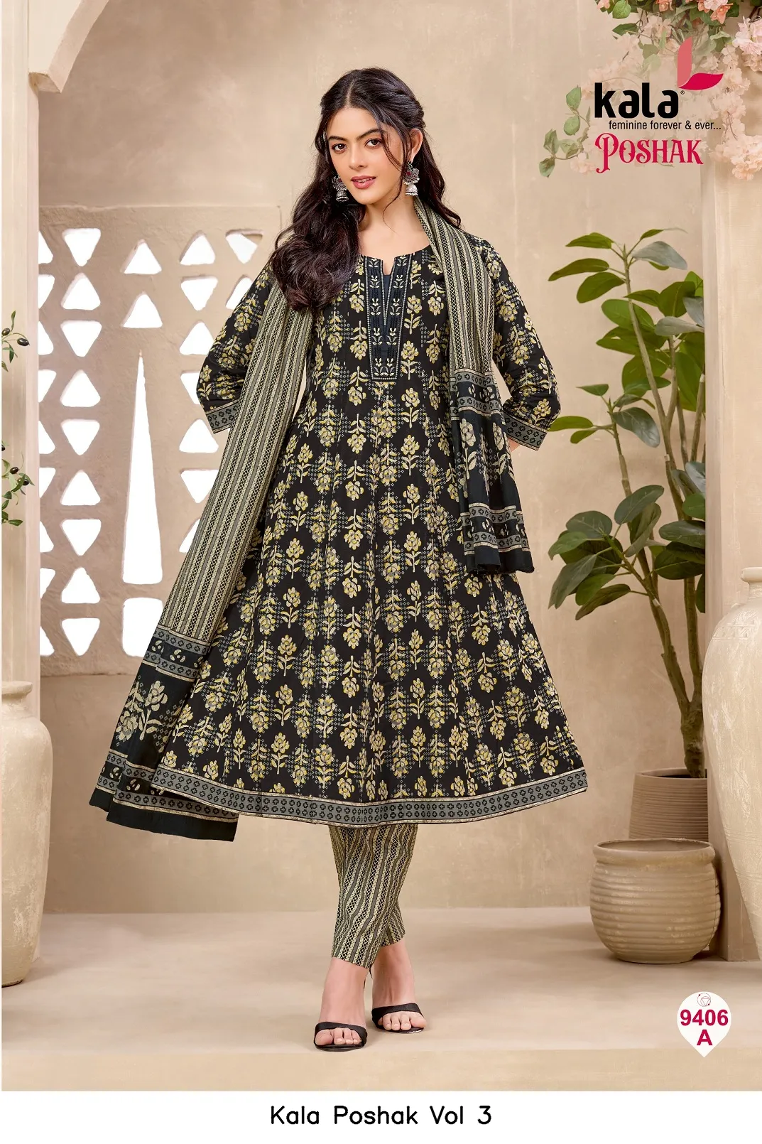 Kala Poshak Vol 3 — Unstitched Suits, kala wholesale from Surat — view 7