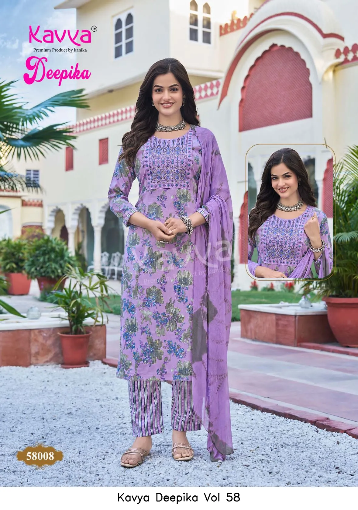 Kavya Deepika Vol 58 — Wholesale Kurti With Bottom Dupatta, Kavya wholesale from Surat — view 8